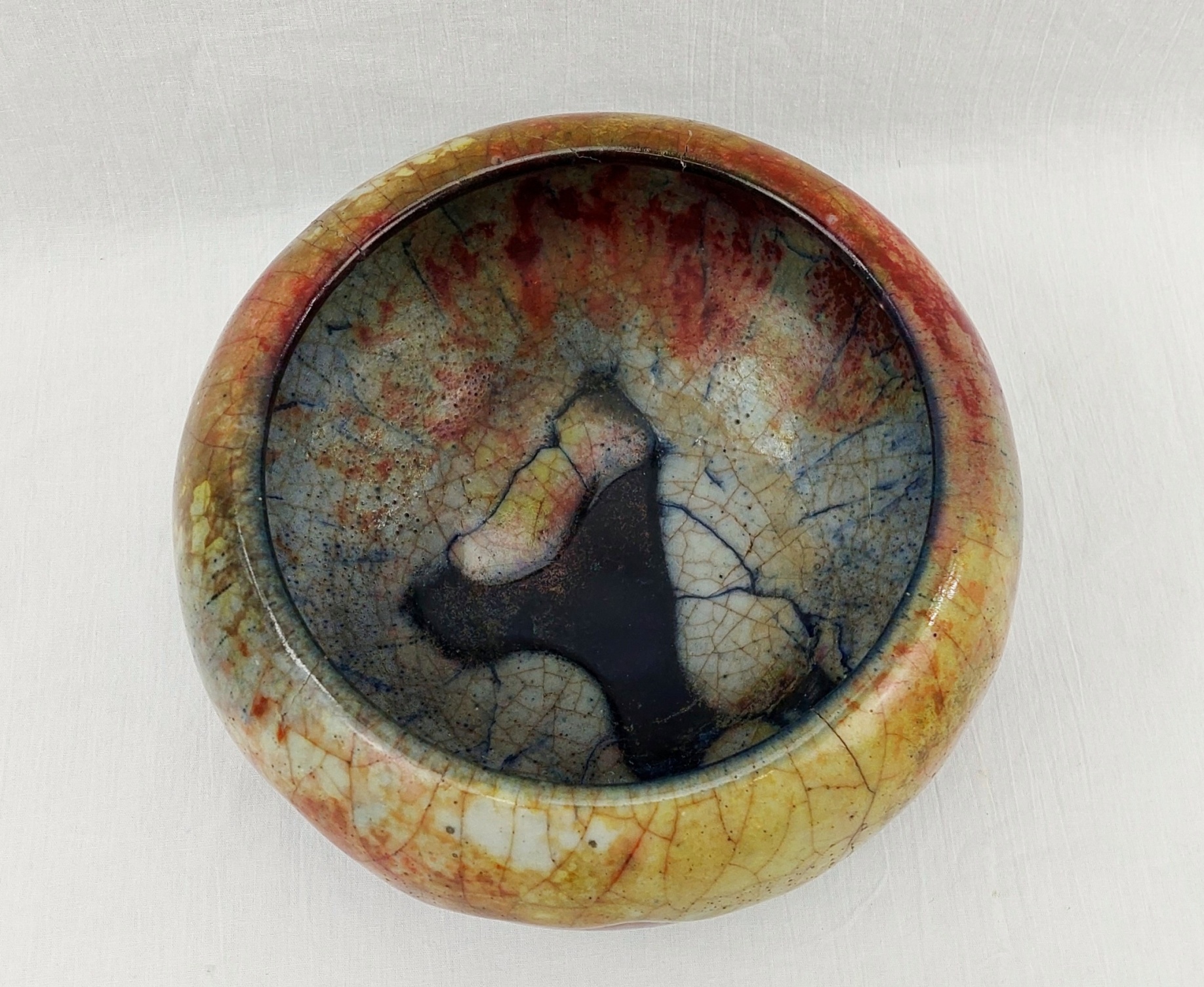 Circa 1930 Royal Doulton Chang Bowl By Charles Noke and Harry Nixon Lava Glaze Over Flambe 2