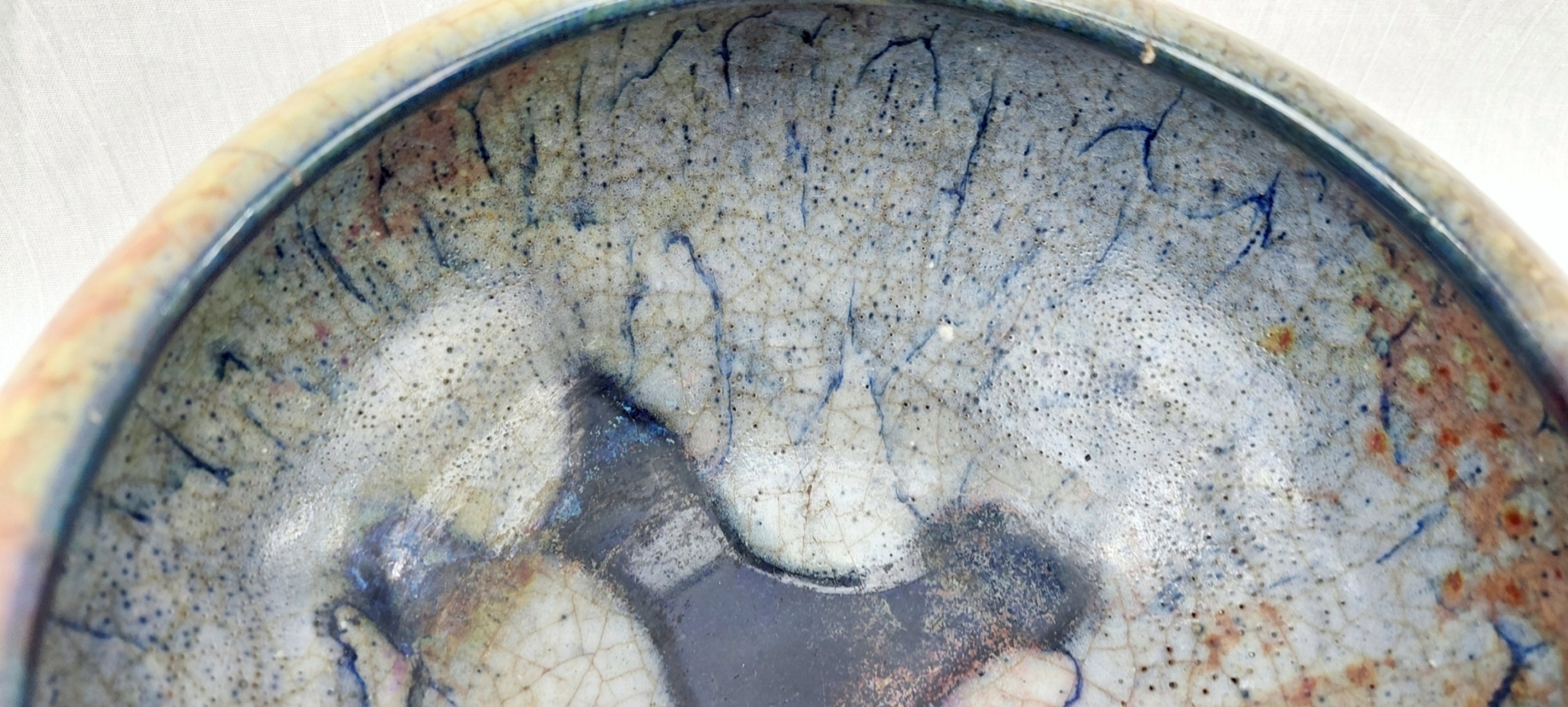 Circa 1930 Royal Doulton Chang Bowl By Charles Noke and Harry Nixon Lava Glaze Over Flambe 3