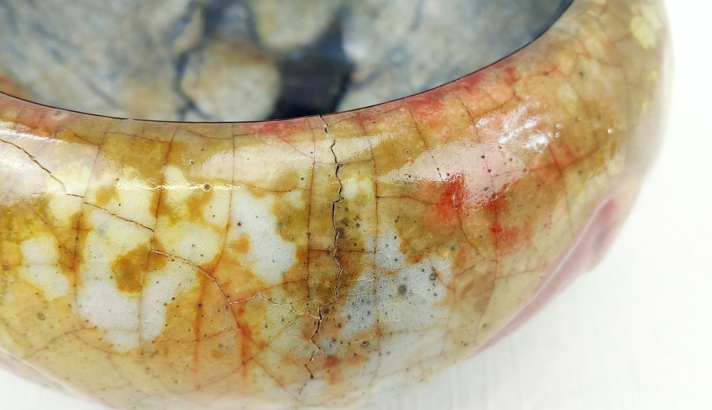 Circa 1930 Royal Doulton Chang Bowl By Charles Noke and Harry Nixon Lava Glaze Over Flambe 8