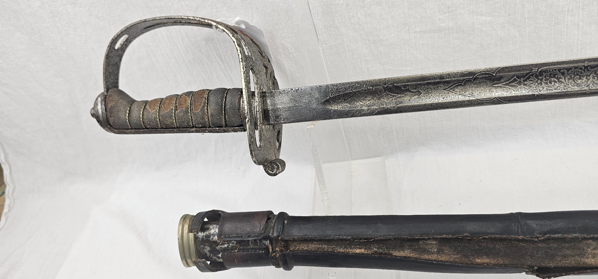Early 20th Century Edward VII Royal Rifle Sword and Scabbard (14)