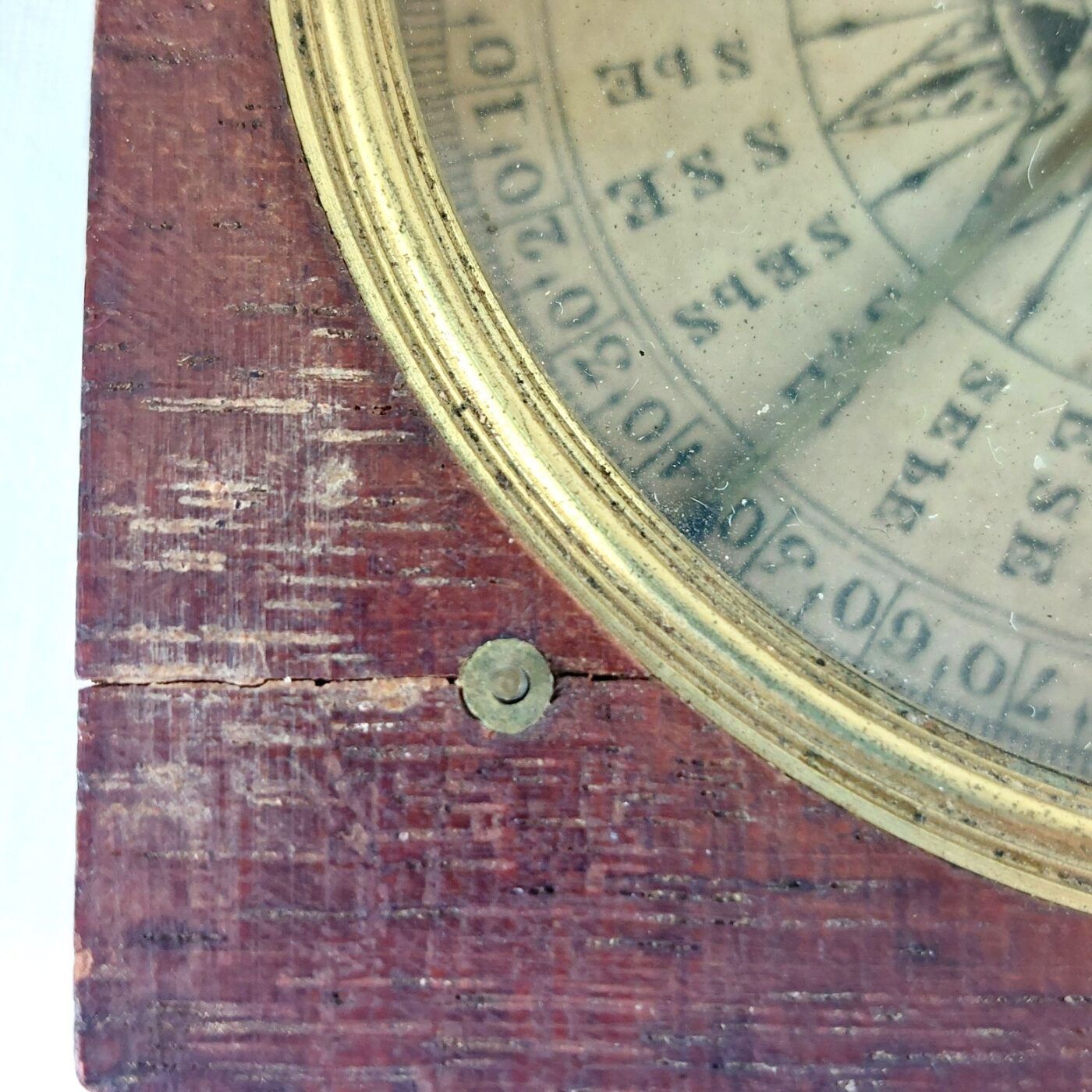 English, c.1870, Victorian Wooden Cased Pocket Compass (4)