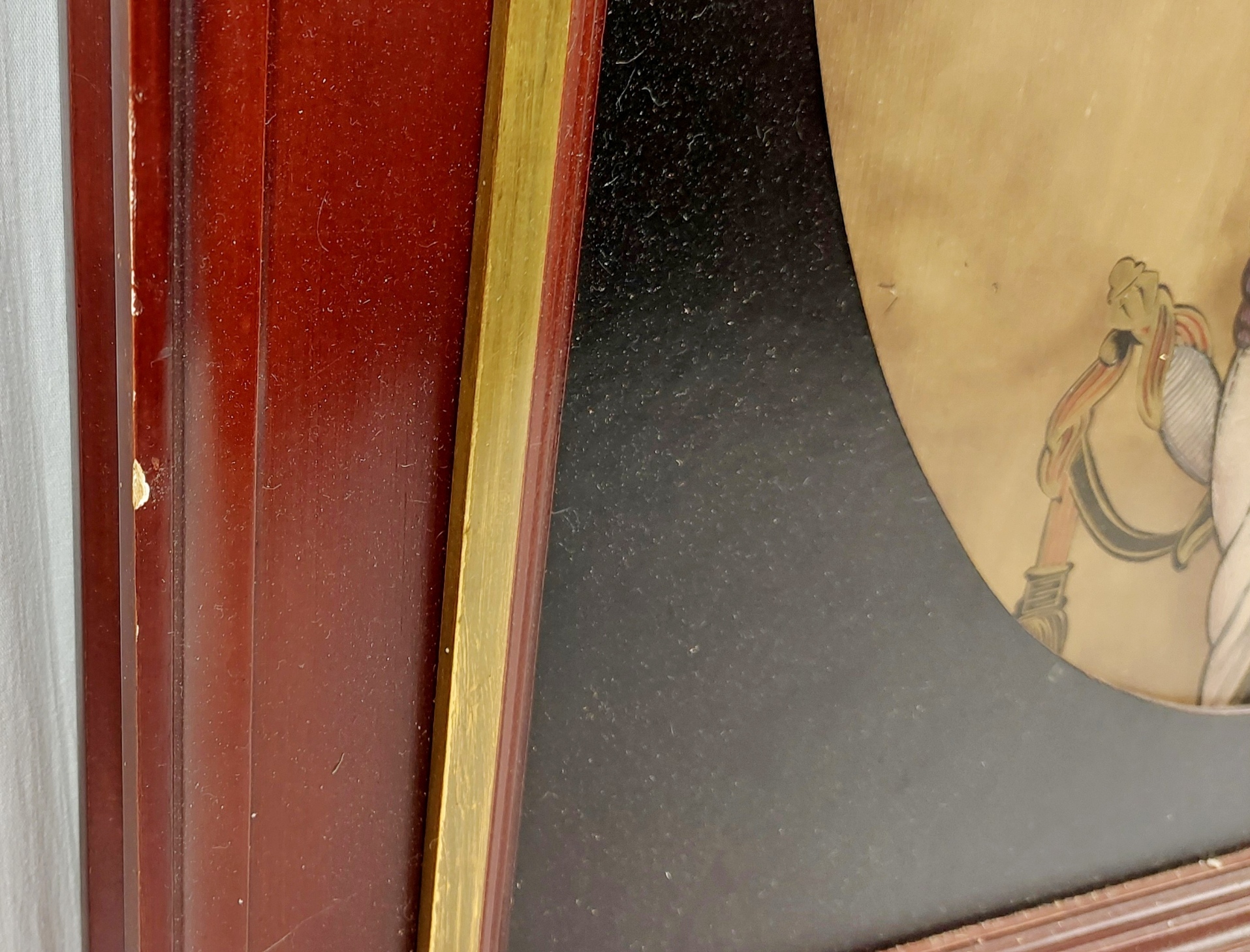 Framed Oil On Board Silhouette Of A British Georgian Officer 7