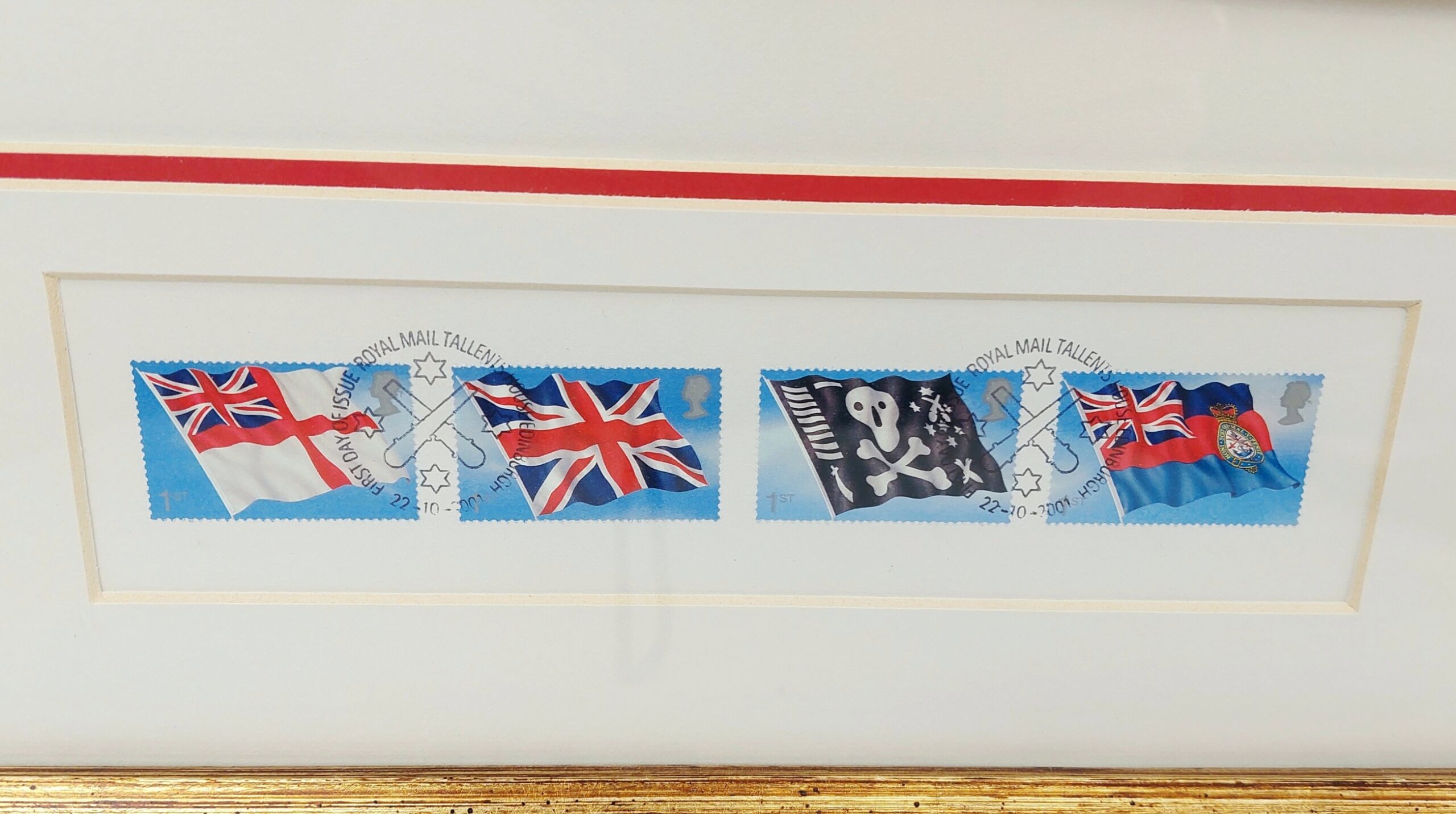 Framed Royal Navy And Royal Mail Flag And Stamps Display 4