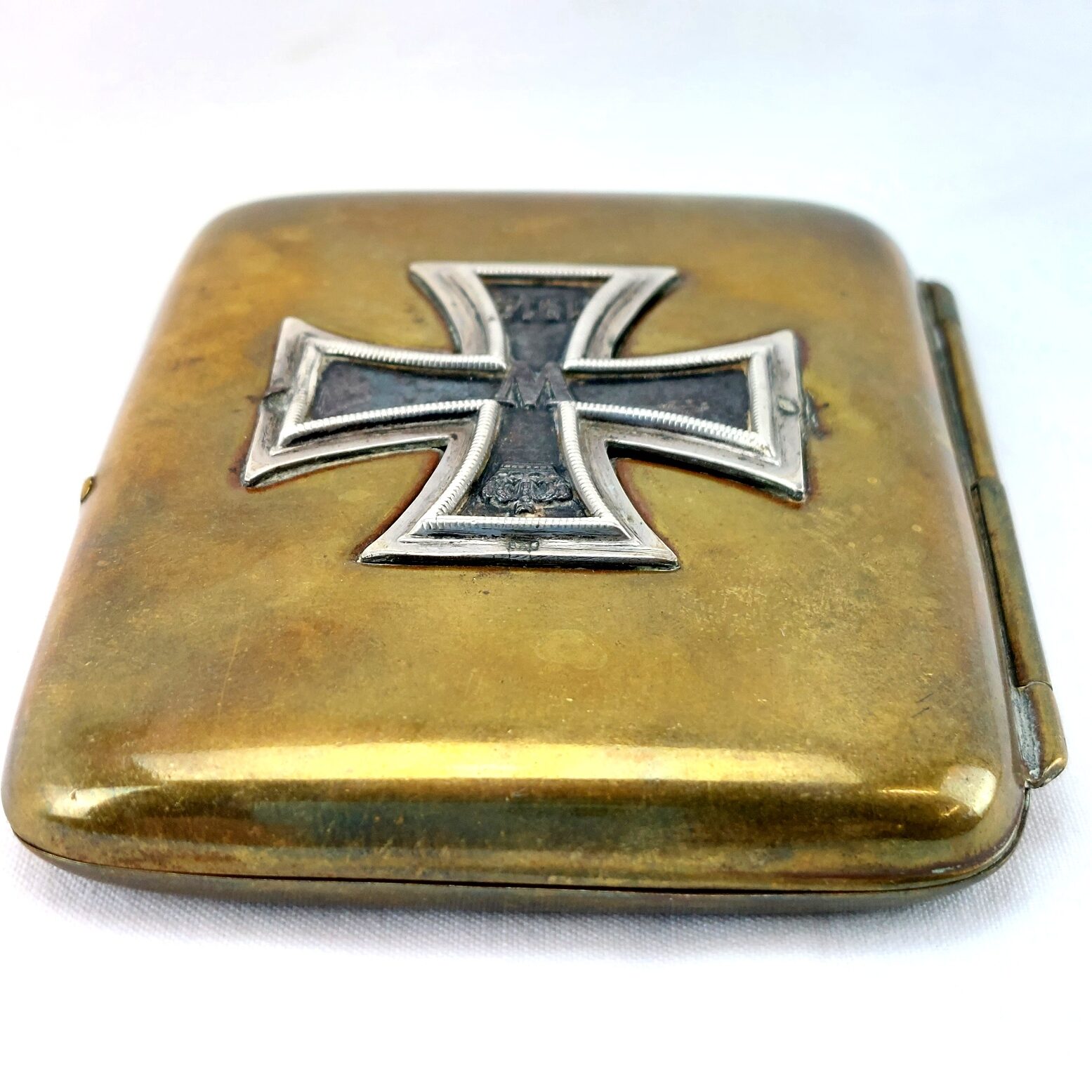ww2 german cigarette case Soldier w "Cologne Coat of Arms" Vintage 1940s Embossed Leather and
