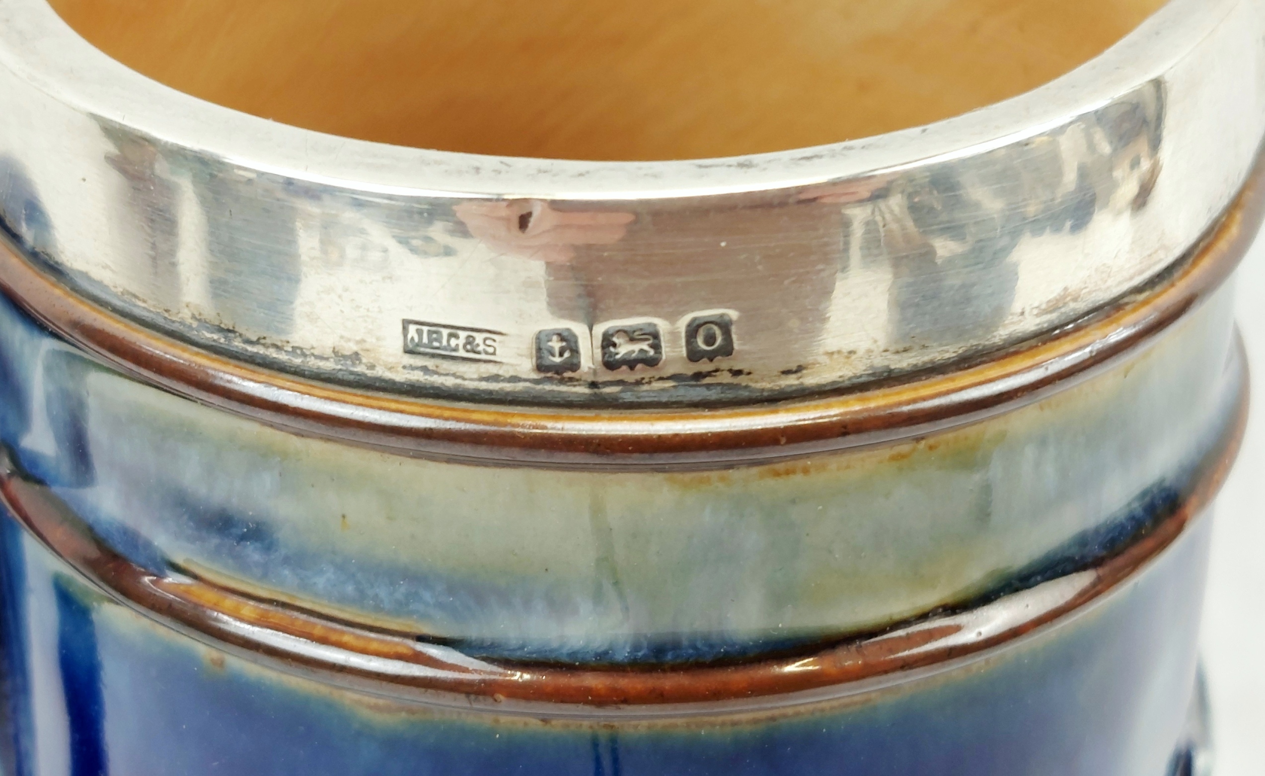 JA_2856218973 - Royal Doulton Silver Rimmed B.S.A. Shooting CupMug - Birmingham 1913 (5)