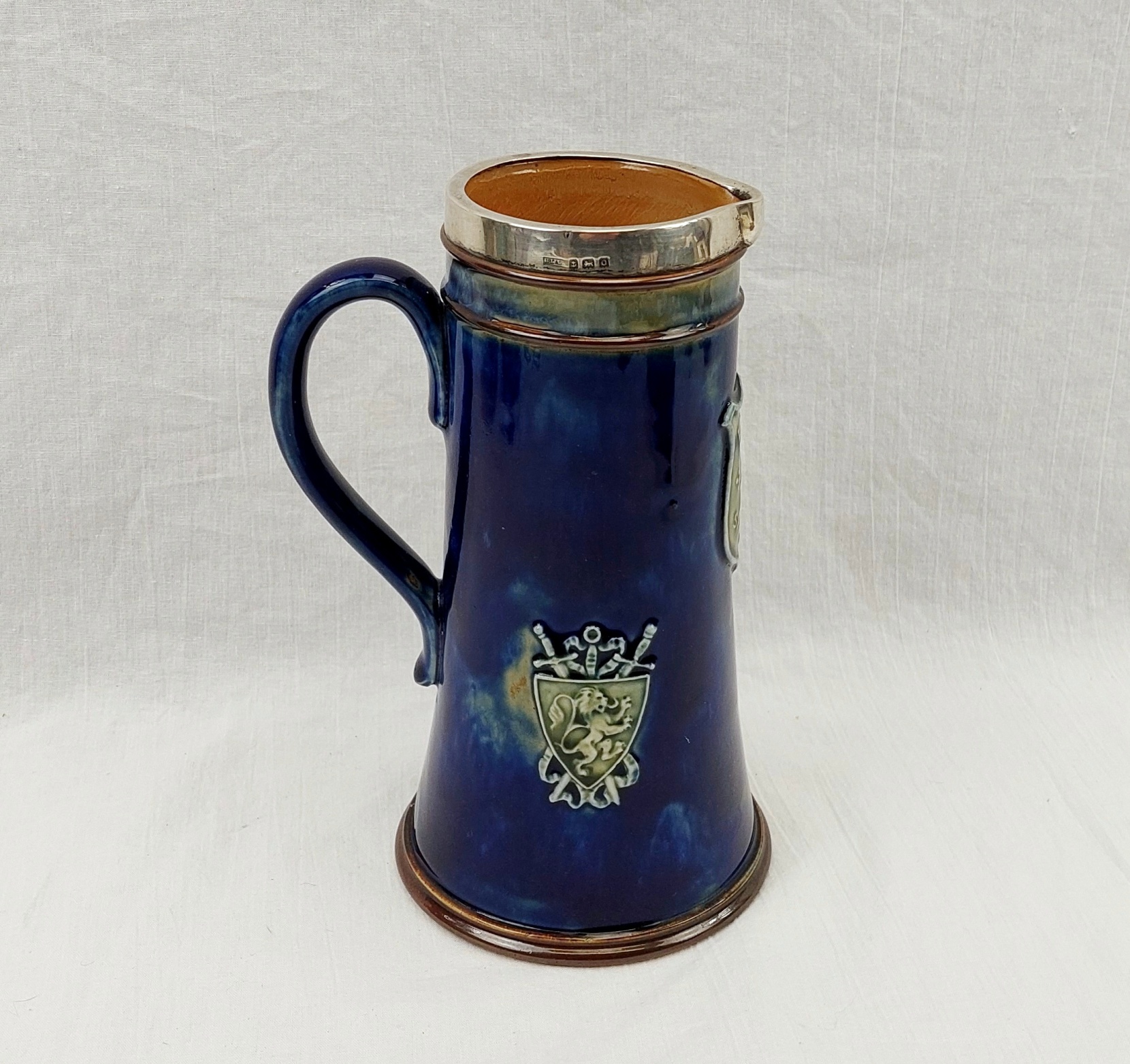 JA_2856218973 - Royal Doulton Silver Rimmed B.S.A. Shooting CupMug - Birmingham 1913 (6)