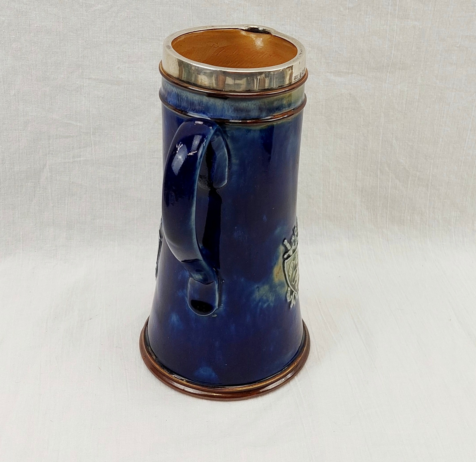 JA_2856218973 - Royal Doulton Silver Rimmed B.S.A. Shooting CupMug - Birmingham 1913 (8)