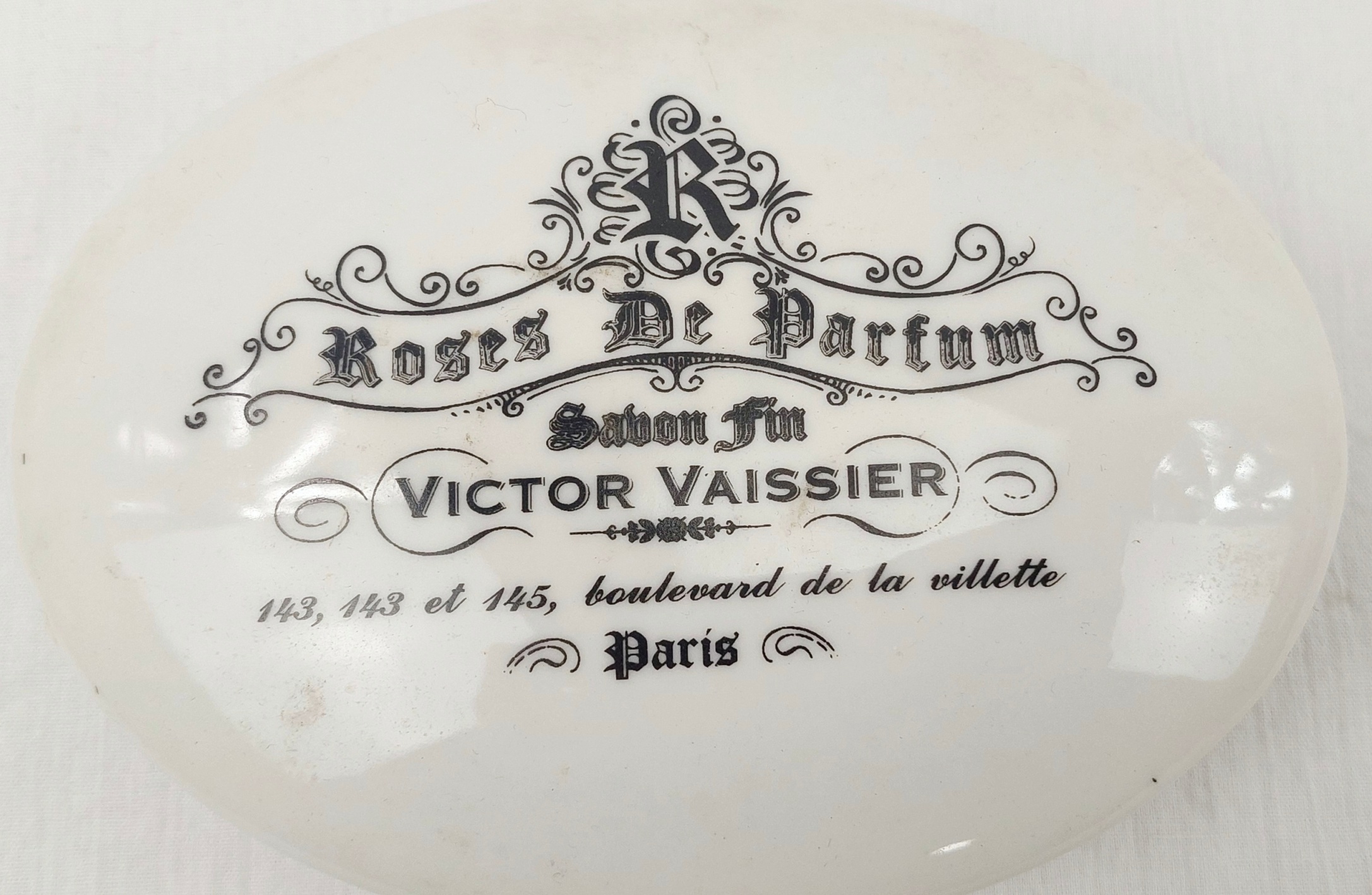 1900s French Victor Vaisser Ceramic Lidded Soap Jar 2