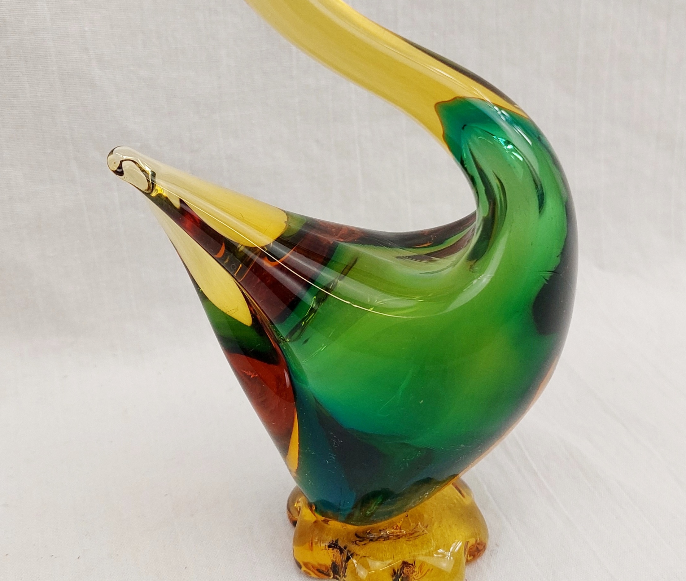 1950s Murano Sommerso Glass Bird 3