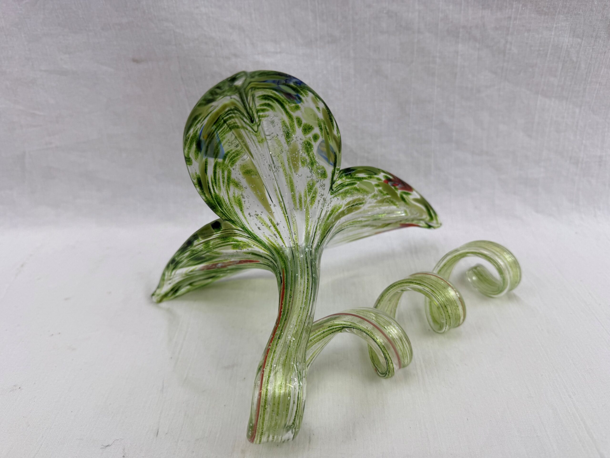 1970s Murano Handblown Glass Spiral Flower Centrepiece (2)