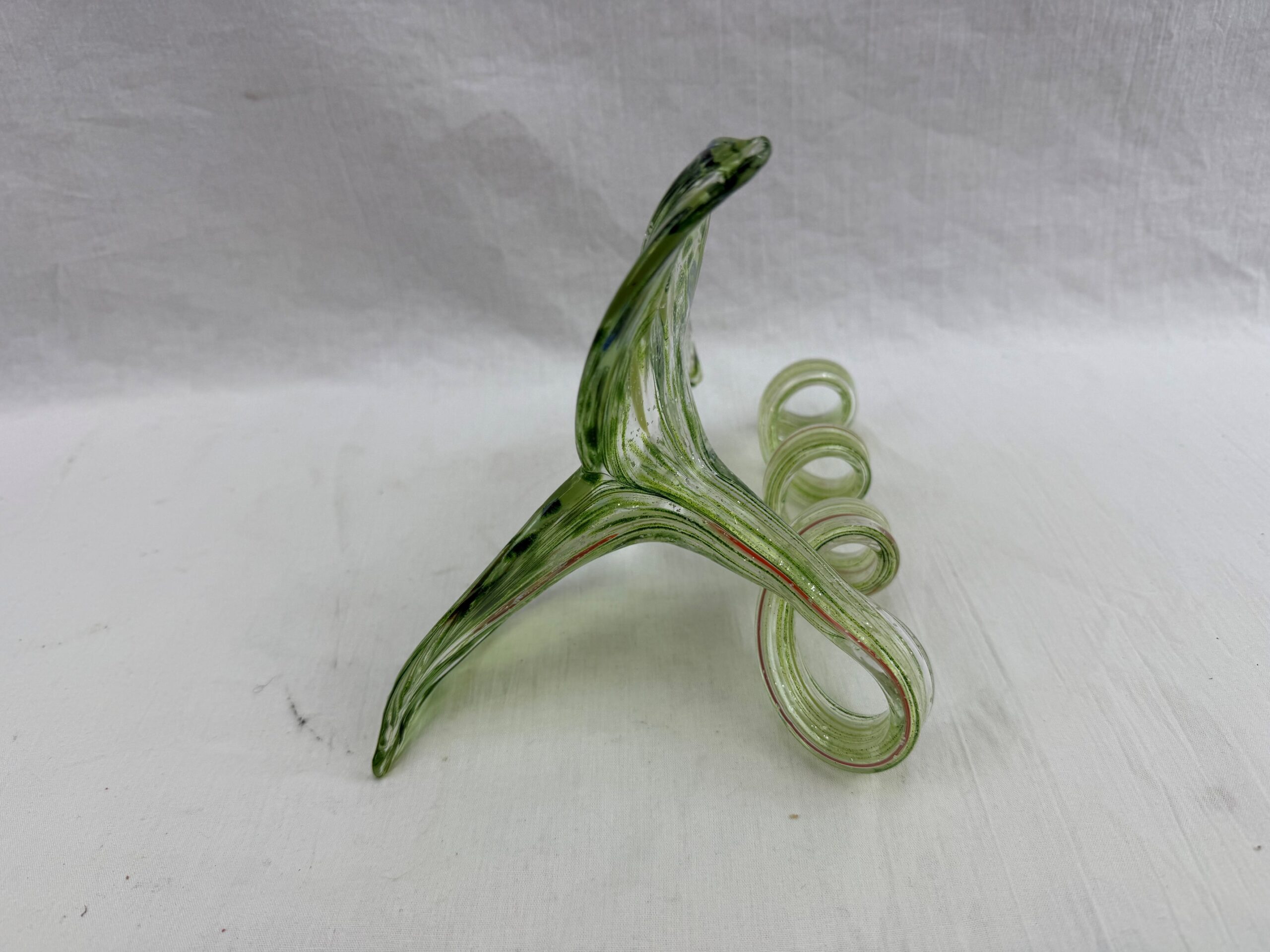 1970s Murano Handblown Glass Spiral Flower Centrepiece (3)