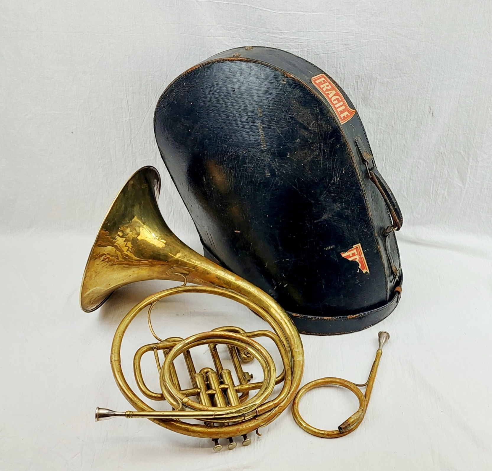 Cased Boosey And Hawkes French Horn - Sally Antiques