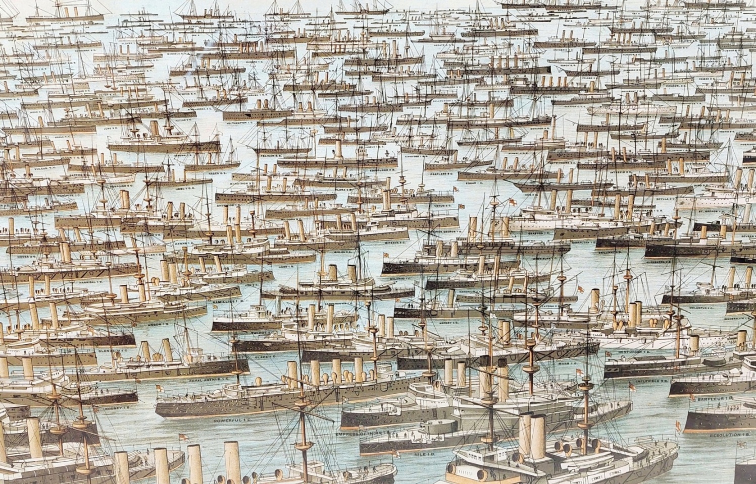 Framed And Glazed Britain's Empire Of The Sea Chromolithograph 2