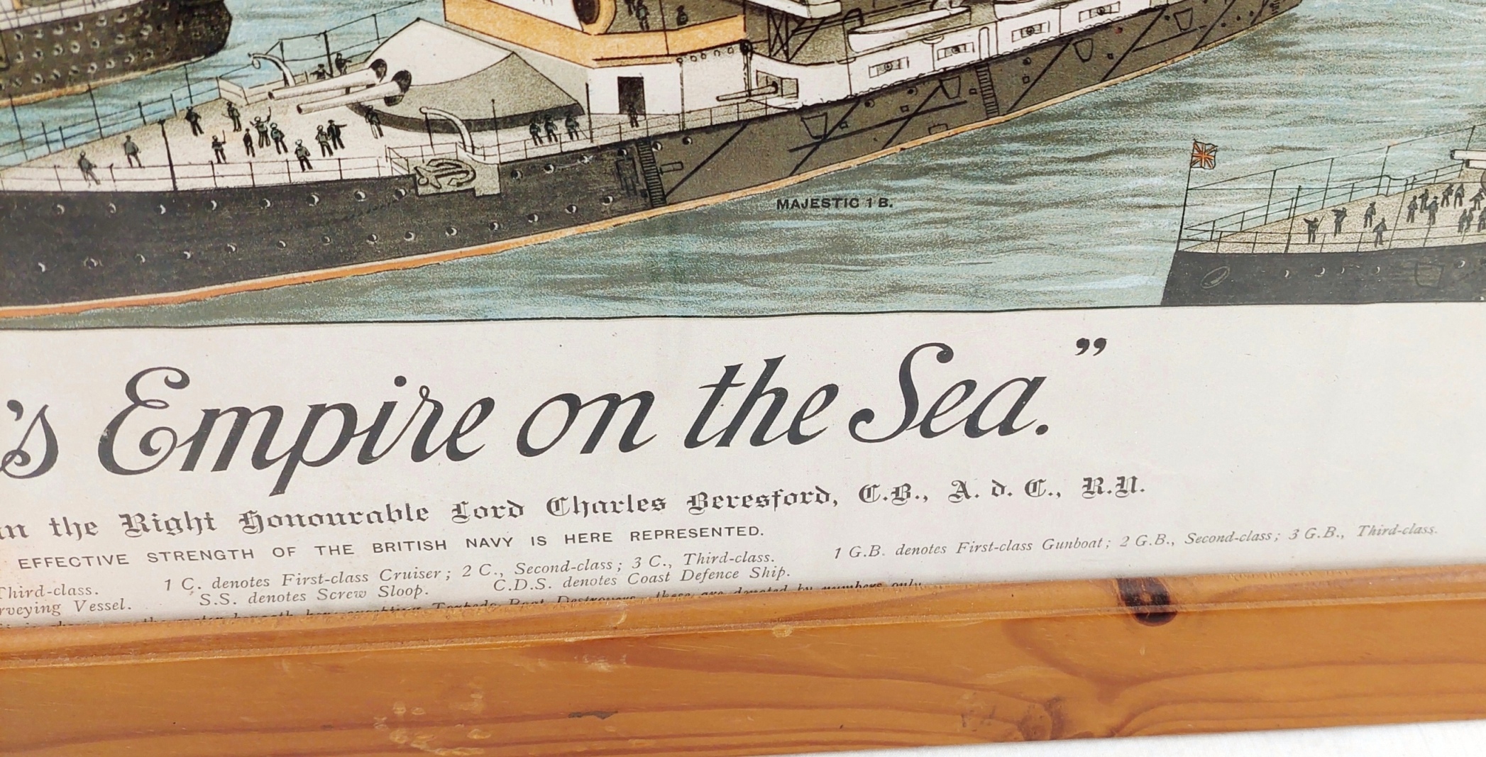 Framed And Glazed Britain's Empire Of The Sea Chromolithograph 6