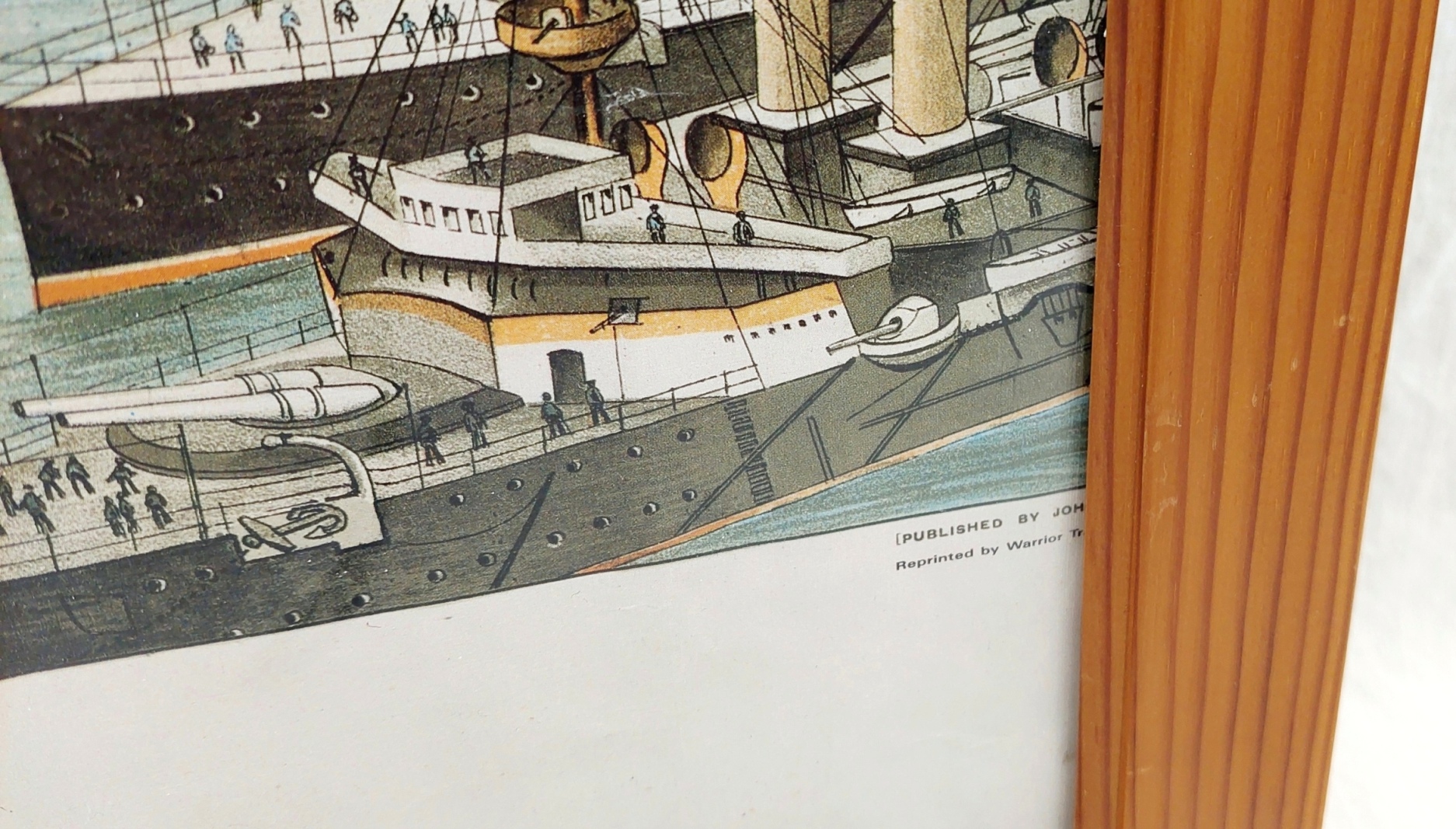 Framed And Glazed Britain's Empire Of The Sea Chromolithograph 7
