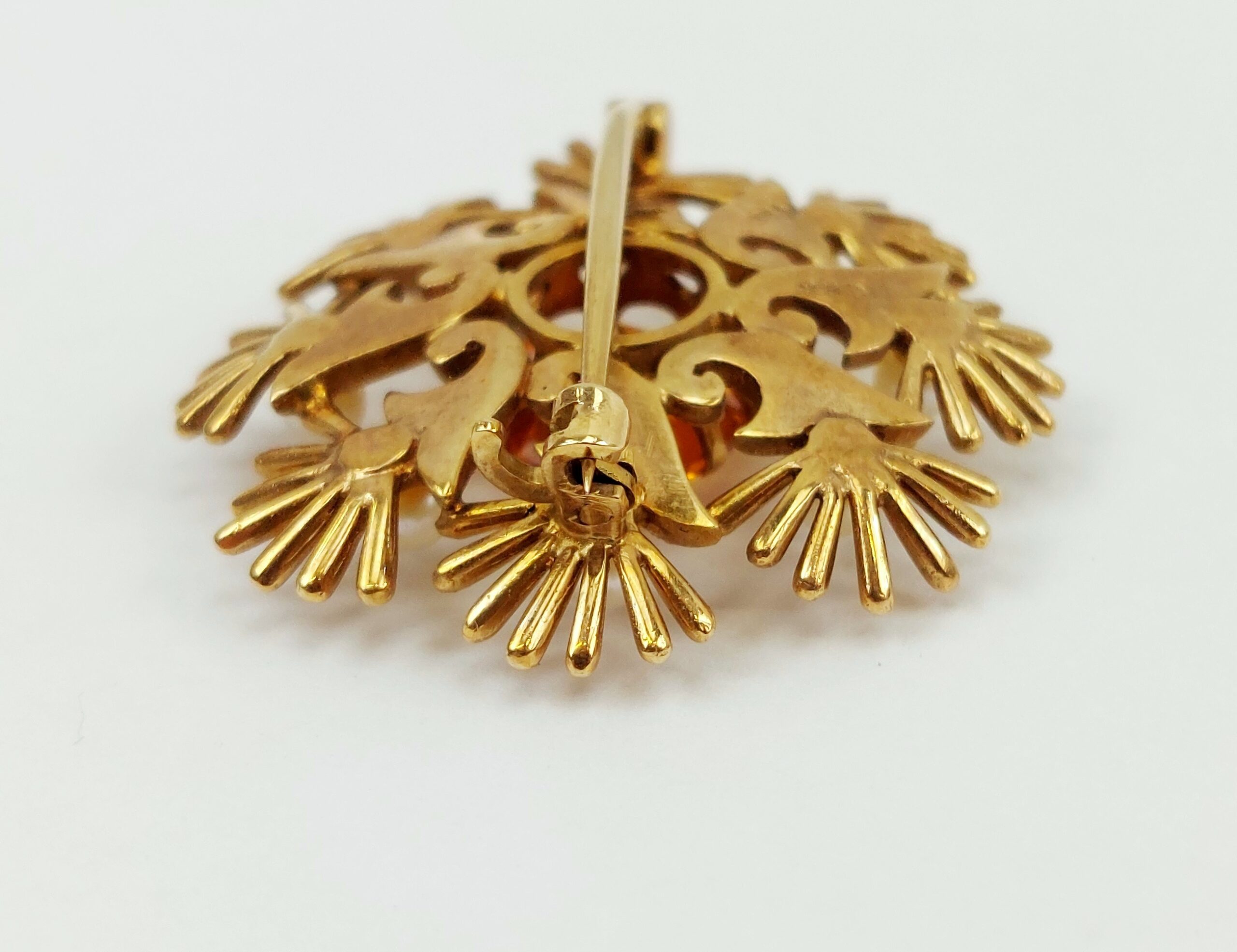 JA_3313221980 - 9ct Gold Citrine & Pearl Brooch (5)