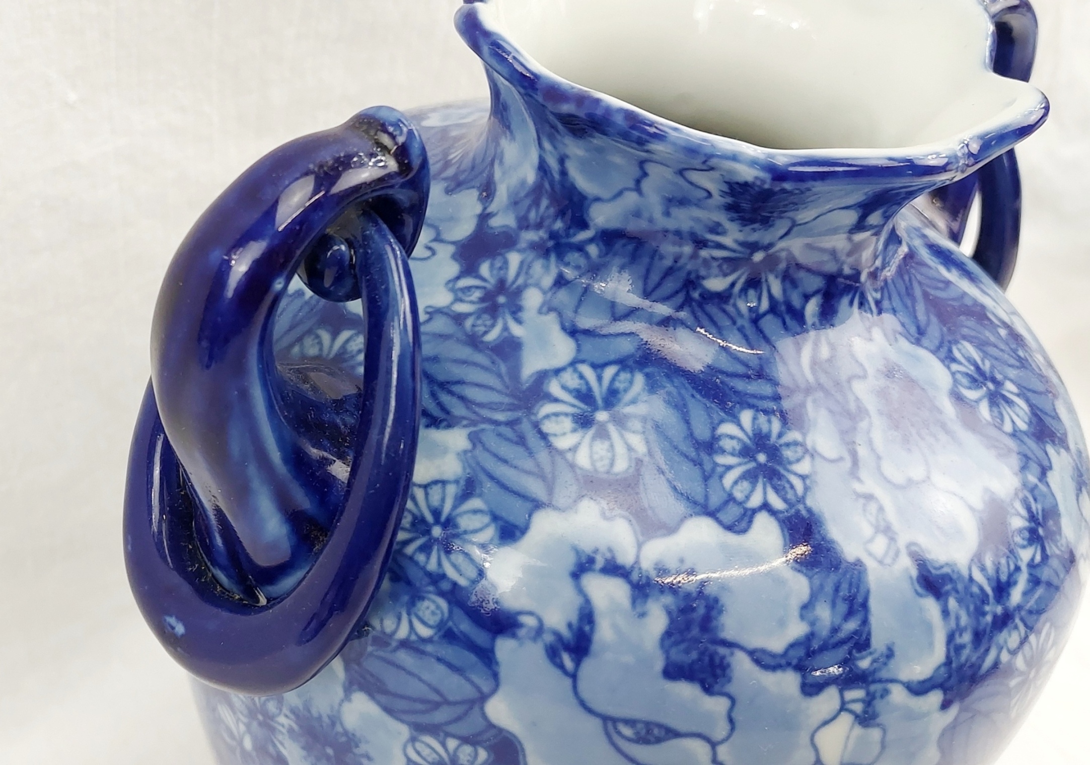 Victorian Masons Regency Ironstone Blue and White Vase 2