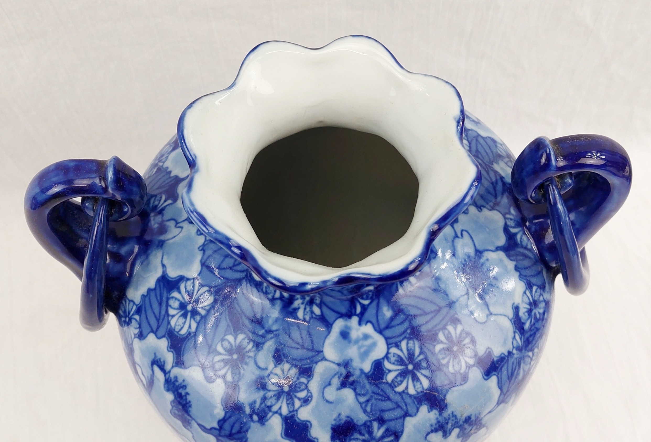 Victorian Masons Regency Ironstone Blue and White Vase 6