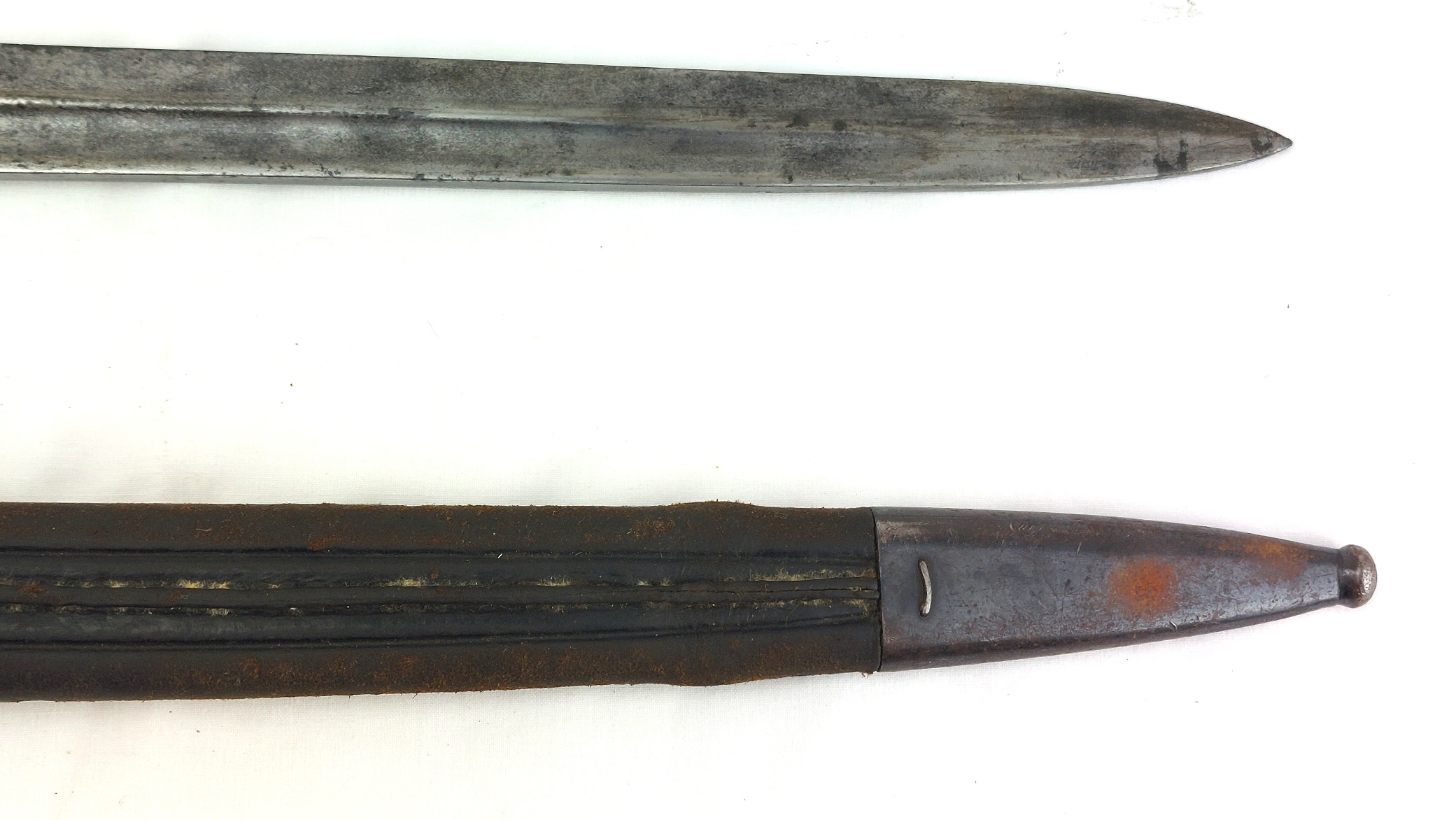 Brazilian, c.1937, M190834 Knife Bayonet with Scabbard & P37 Web Frog (20)