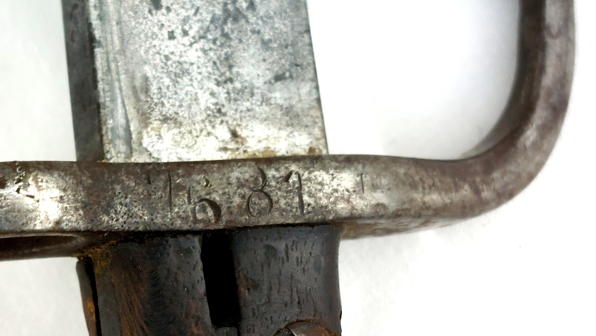 Brazilian, c.1937, M190834 Knife Bayonet with Scabbard & P37 Web Frog (4)