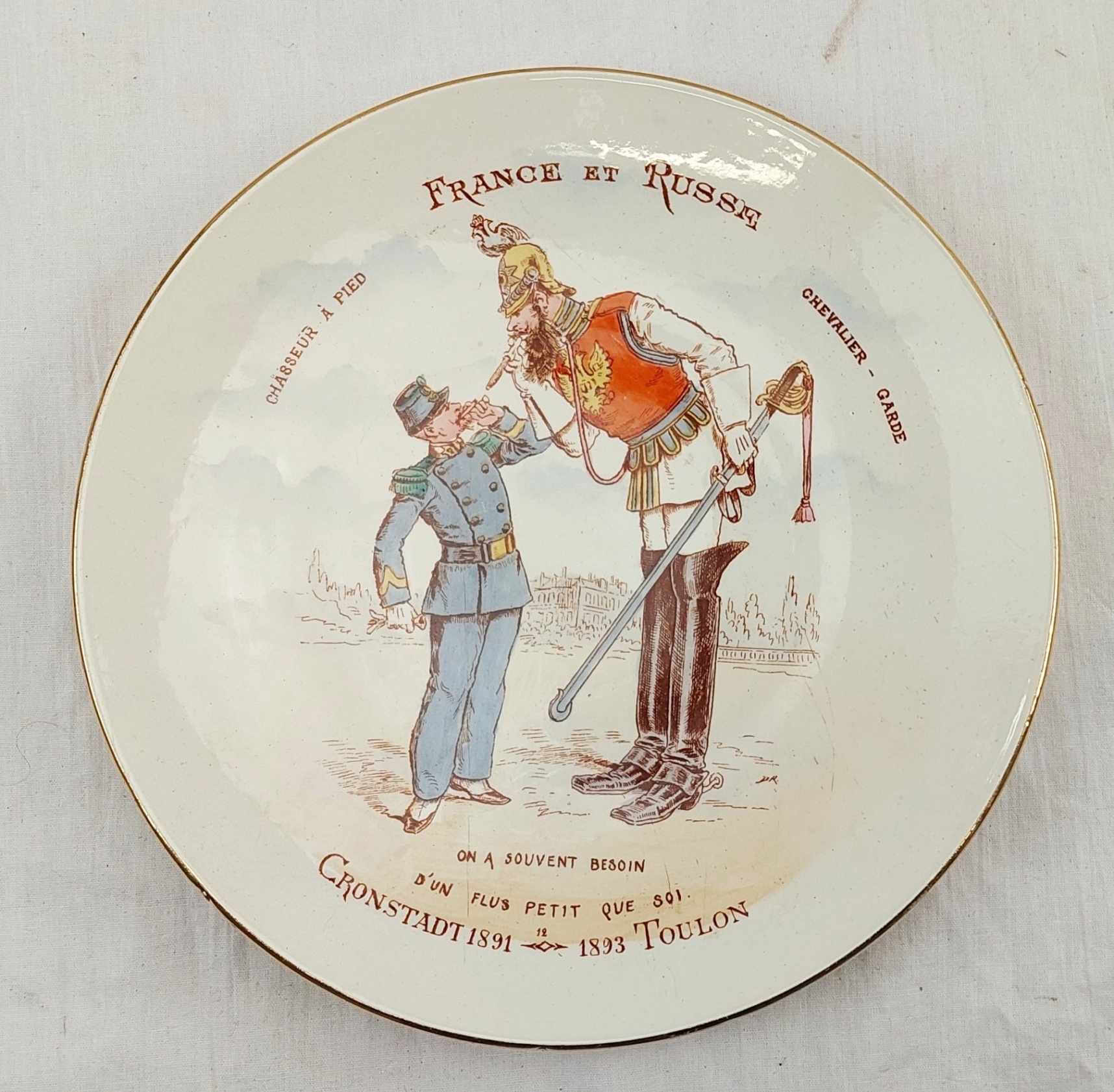 11 Franco-Russian Alliance 18913 Faience Plates From The Luneville Porcelain Factory France 4