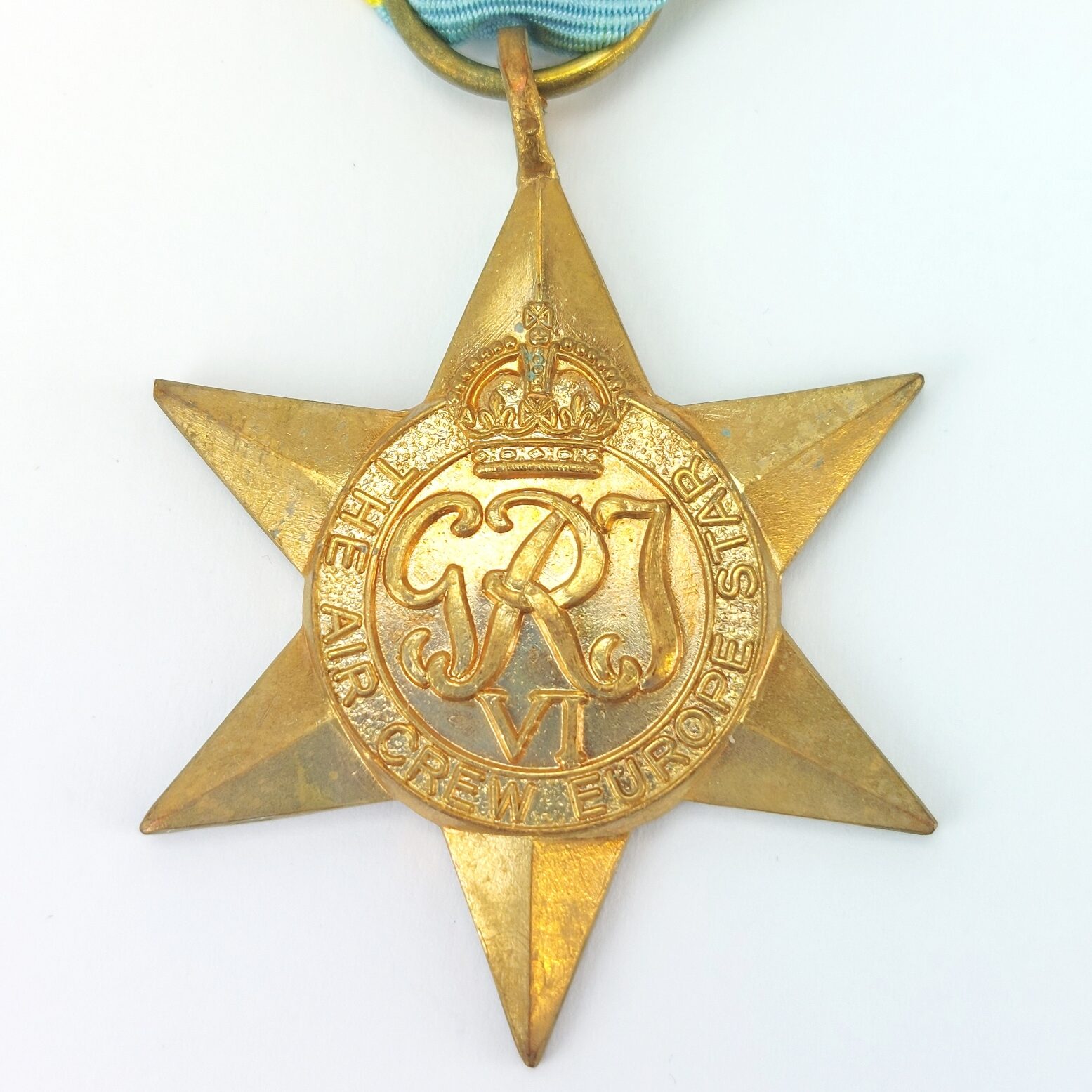 British, WW2, Air Crew Europe Star Medal, with Ribbon (2)