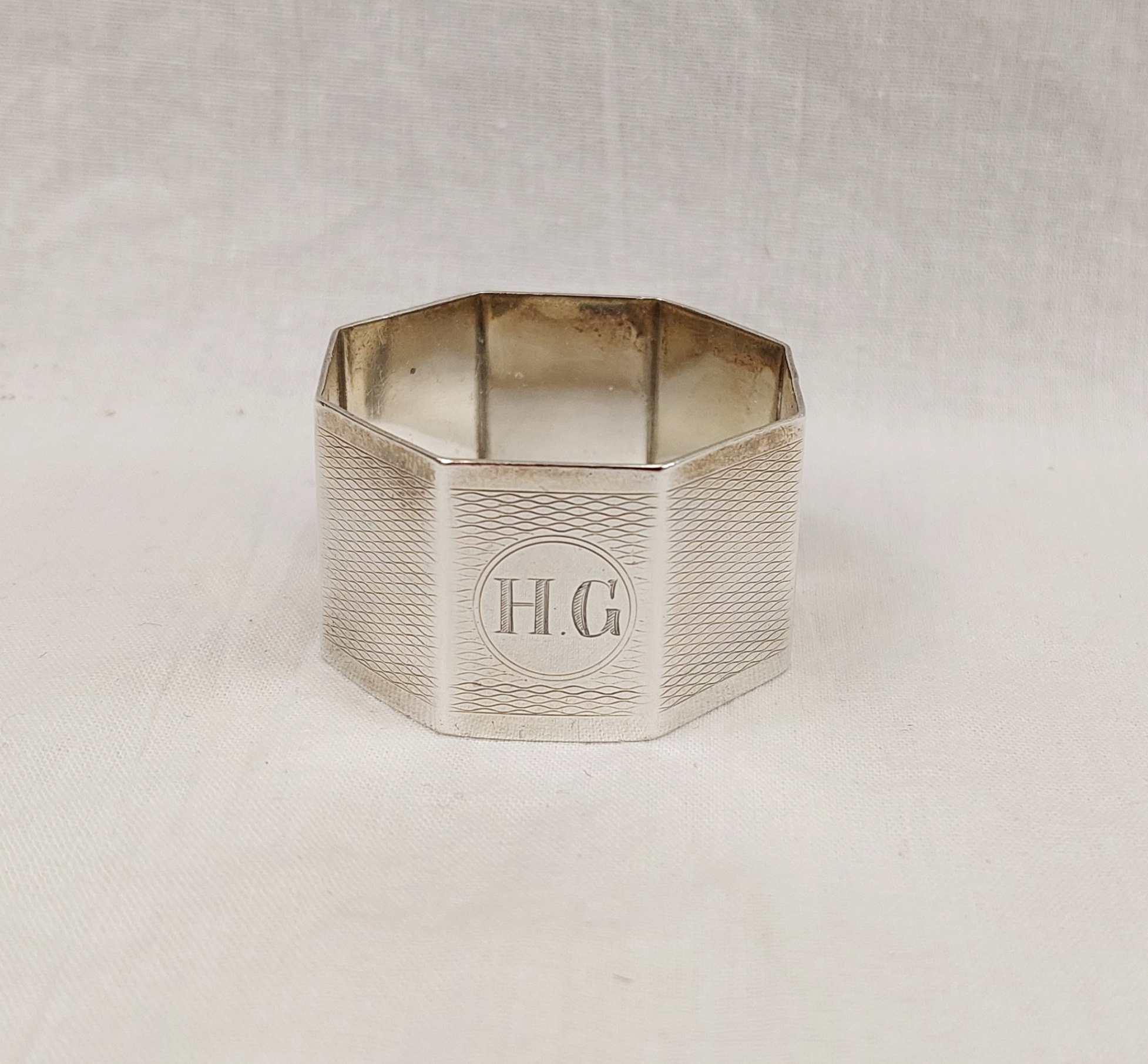 Sterling Silver Birmingham 1930s Napkin Ring 1