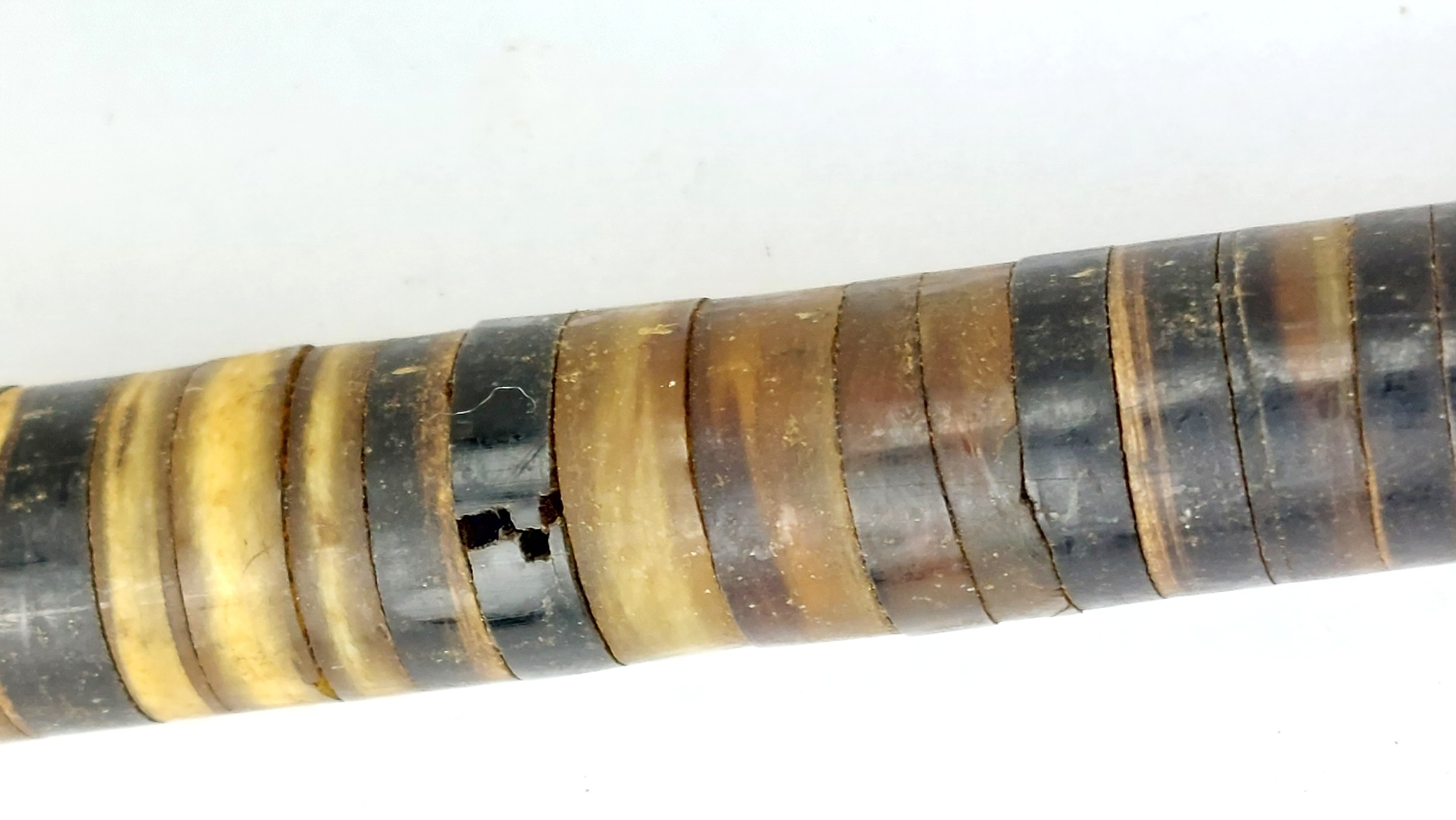 British, c.1837–1860, Baleen-Whalebone Ringwork Walking Stick, L-Shaped Handle (11)