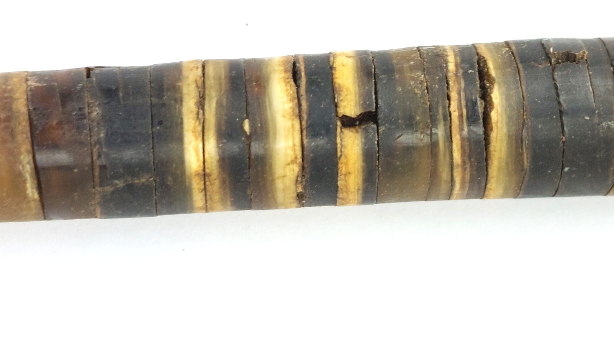 British, c.1837–1860, Baleen-Whalebone Ringwork Walking Stick, L-Shaped Handle (12)
