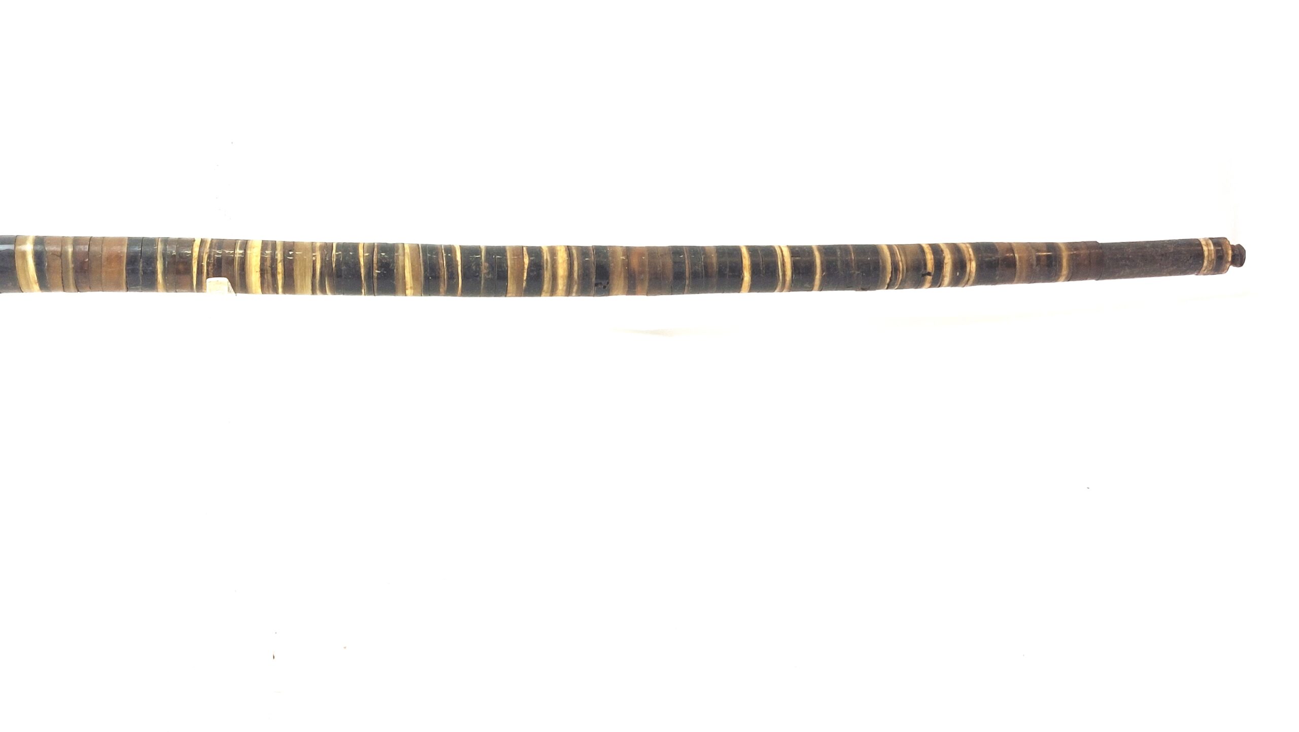 British, c.1837–1860, Baleen-Whalebone Ringwork Walking Stick, L-Shaped Handle (4)