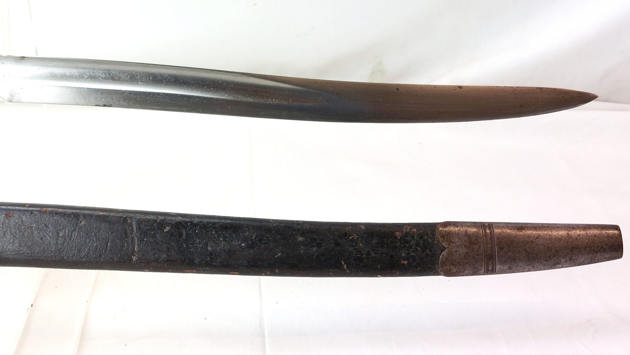 British, c.1856, Pattern 1856 Yataghan Sword Bayonet and Scabbard, Stepped Mortise, for Enfield Two-Band Short Rifle, Volunteer - Commercial Type - Image 6