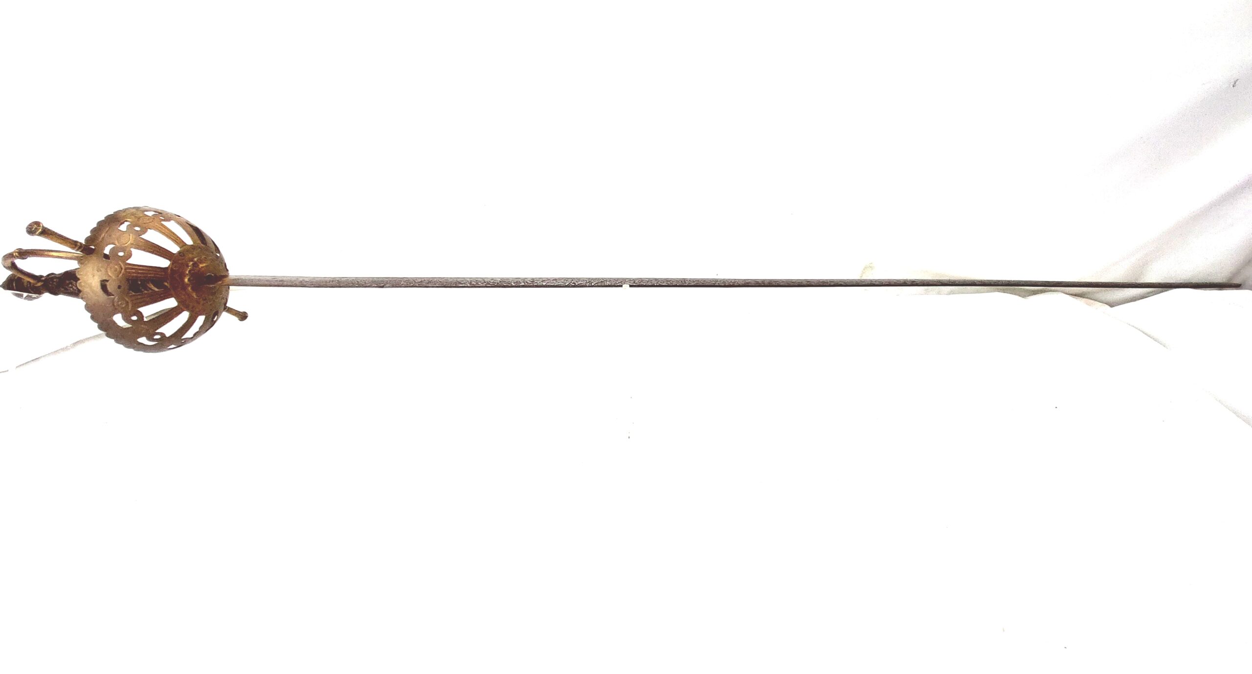 European, late 19th century, Renaissance Revival Decorative Cup-Hilt Rapier, Figural Grip, Etched Blade (1)