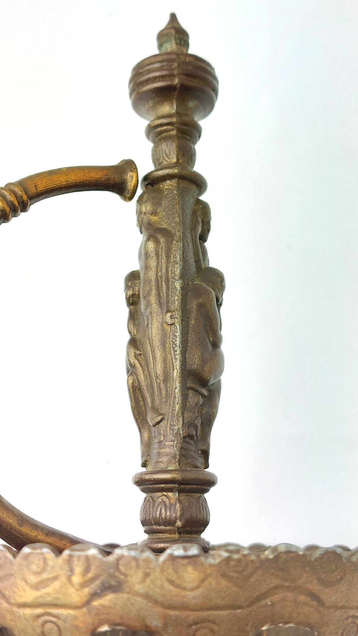European, late 19th century, Renaissance Revival Decorative Cup-Hilt Rapier, Figural Grip, Etched Blade (14)