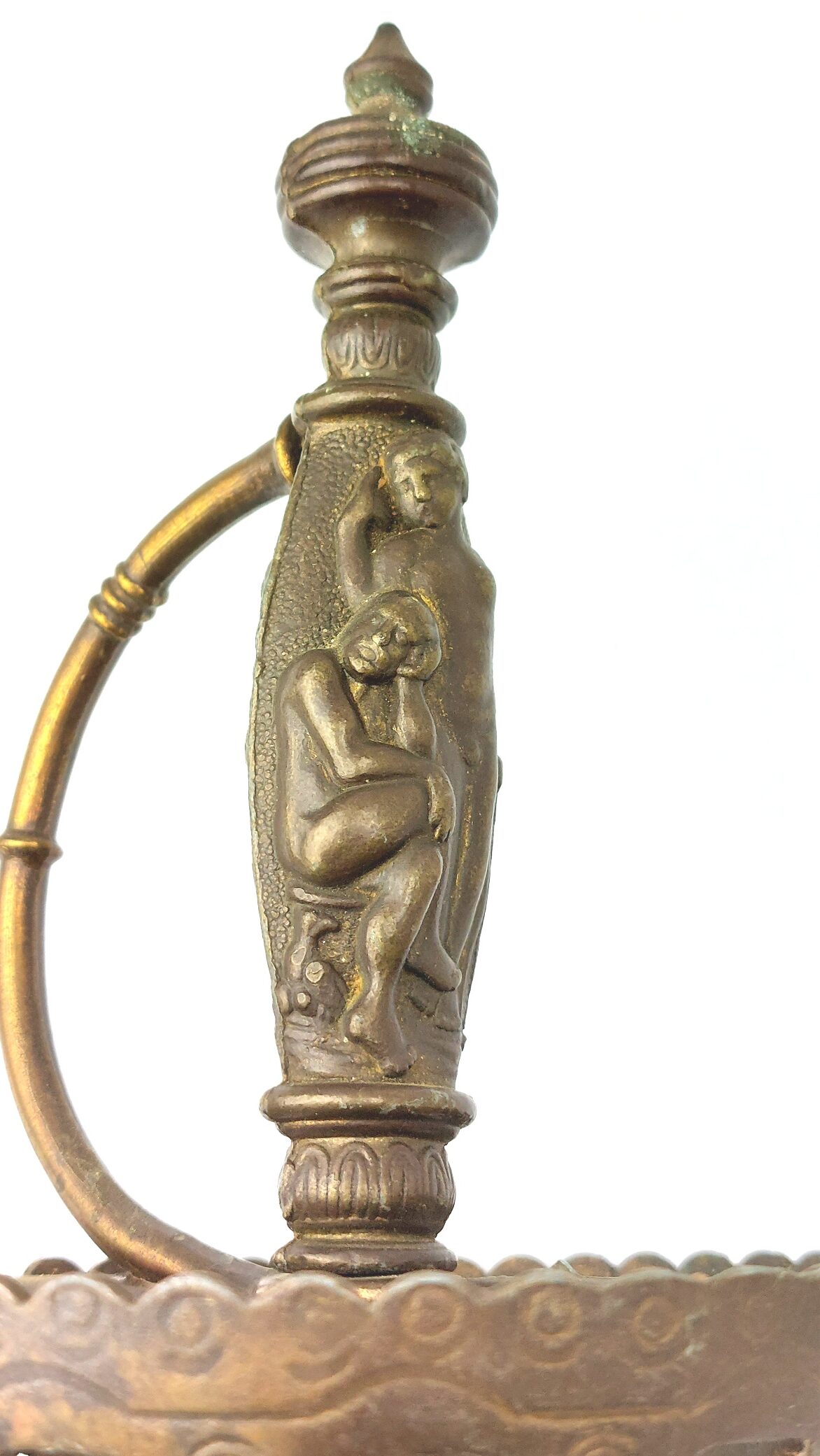 European, late 19th century, Renaissance Revival Decorative Cup-Hilt Rapier, Figural Grip, Etched Blade (16)
