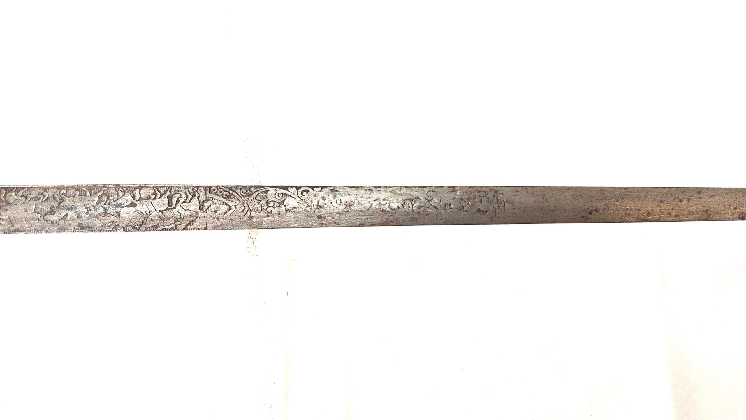 European, late 19th century, Renaissance Revival Decorative Cup-Hilt Rapier, Figural Grip, Etched Blade (9)