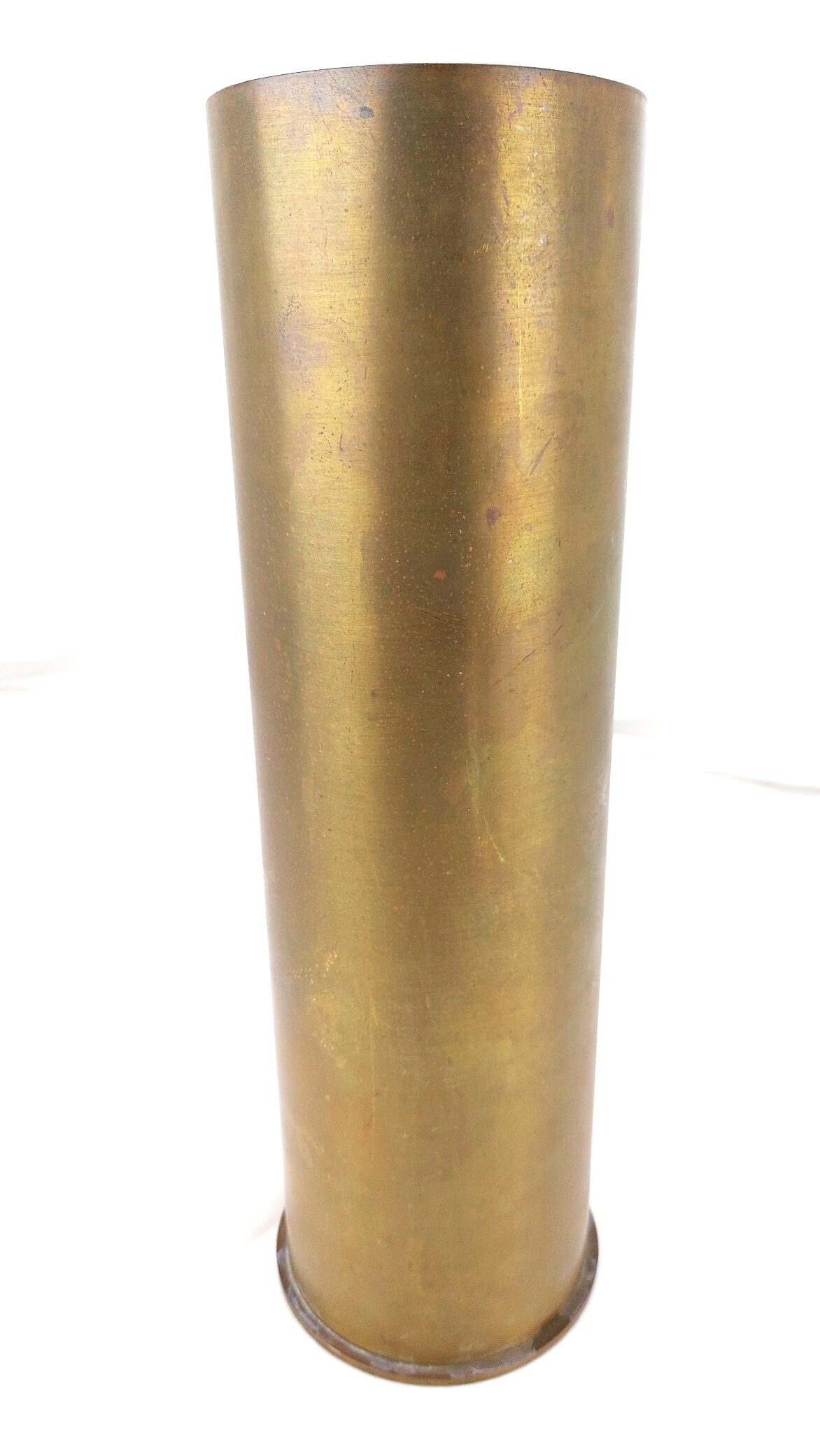 US, WW2-1944, 105mm M14 Type I Artillery Shell Case, Lot BBI-31, Flaming Ordnance Mark (2)