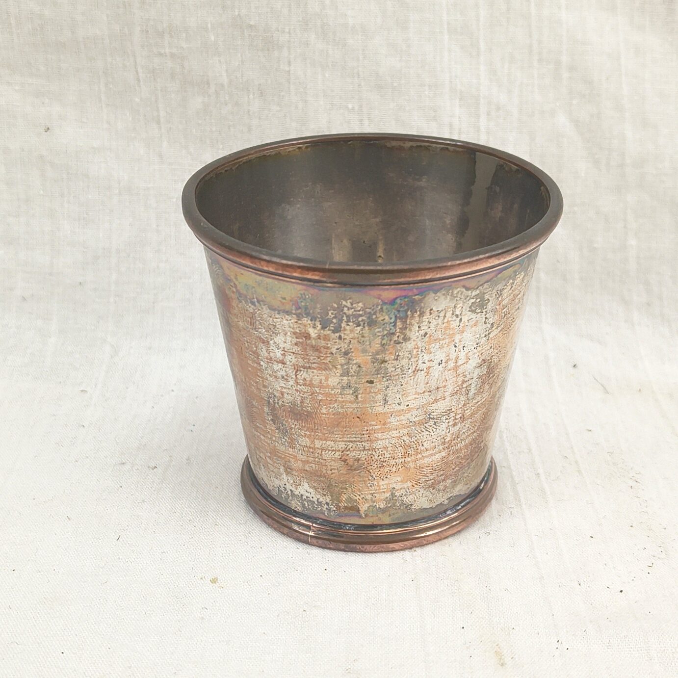 Victorian Silver Washed Copper Tumbler 1