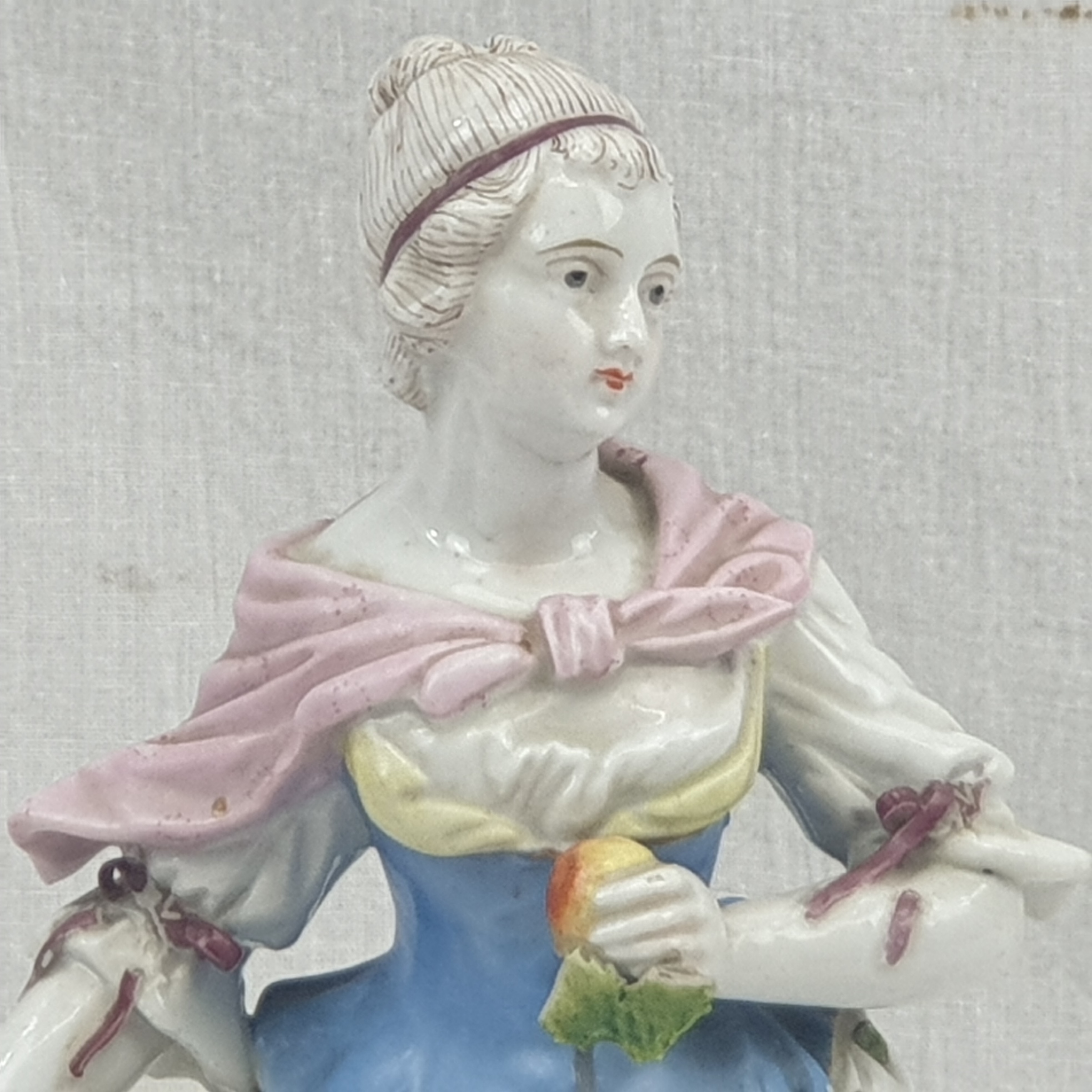 1880s Augustus Rex Porcelain Figurine Of A Lady With Fruit Basket By Helena Wolfsohn 6