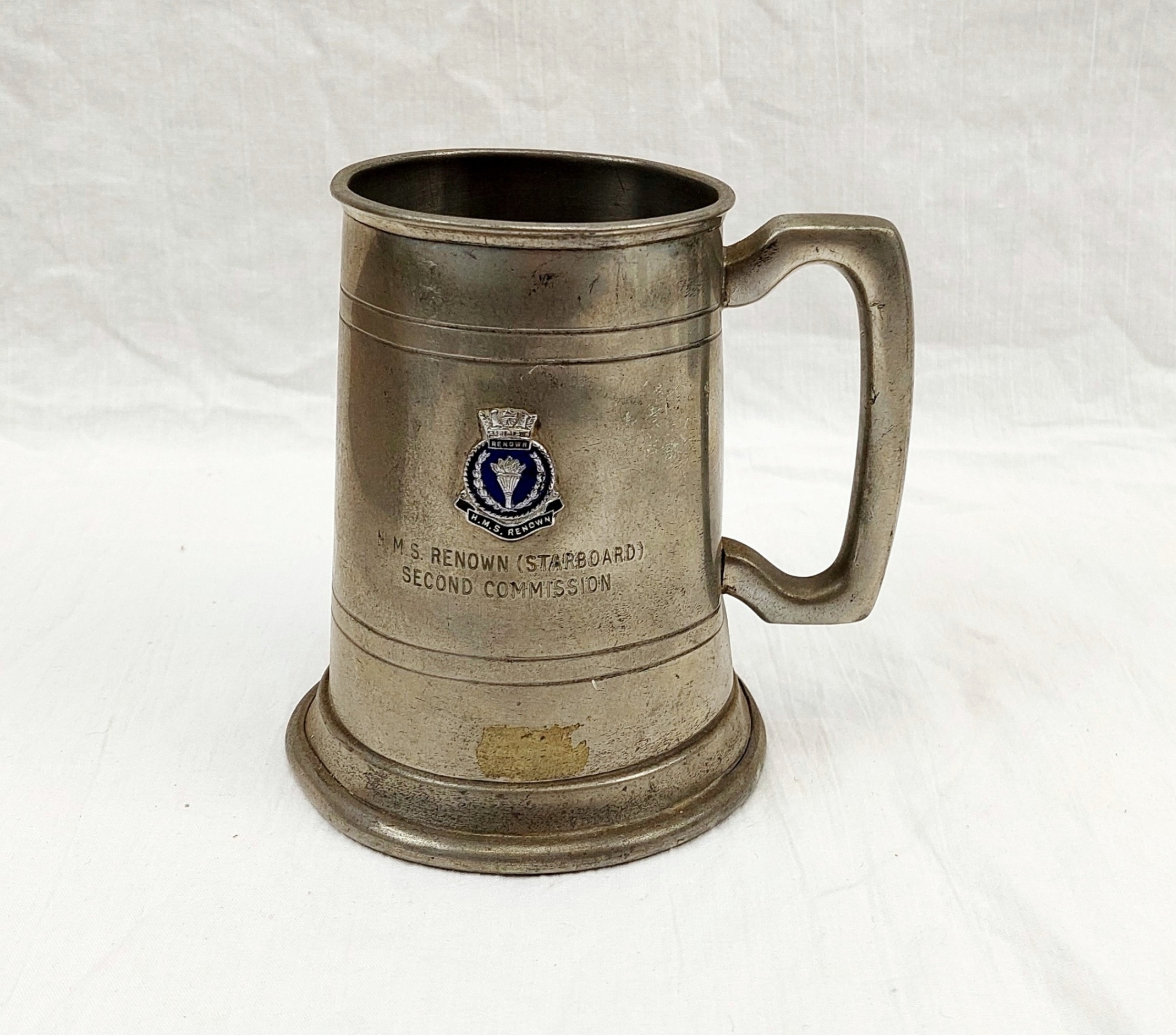 1920s HMS Renown Battlecruiser Pewter Tankard 1
