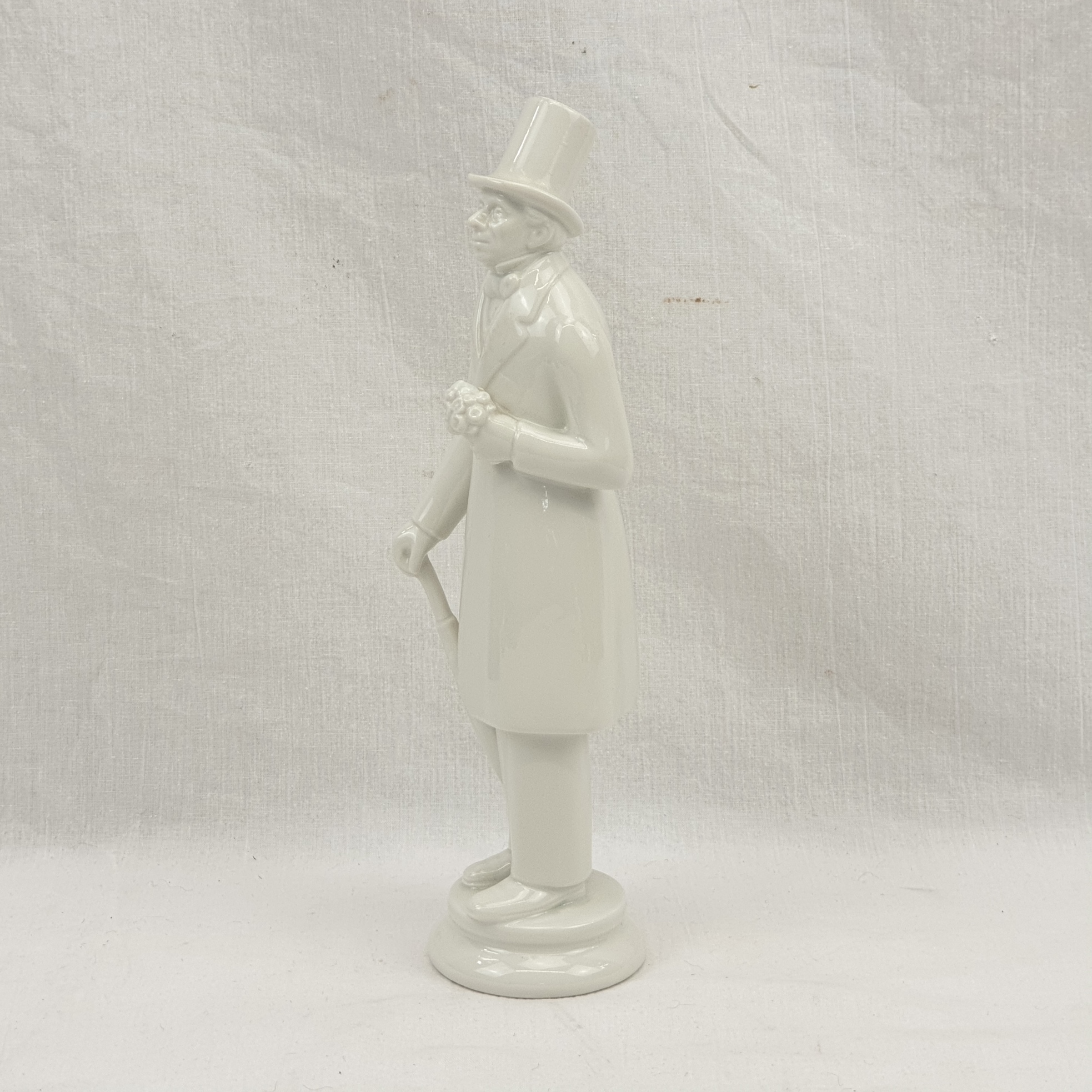 1940s Royal Copenhagen Hans Christian Anderson Plain White Ceramic Figurine 2