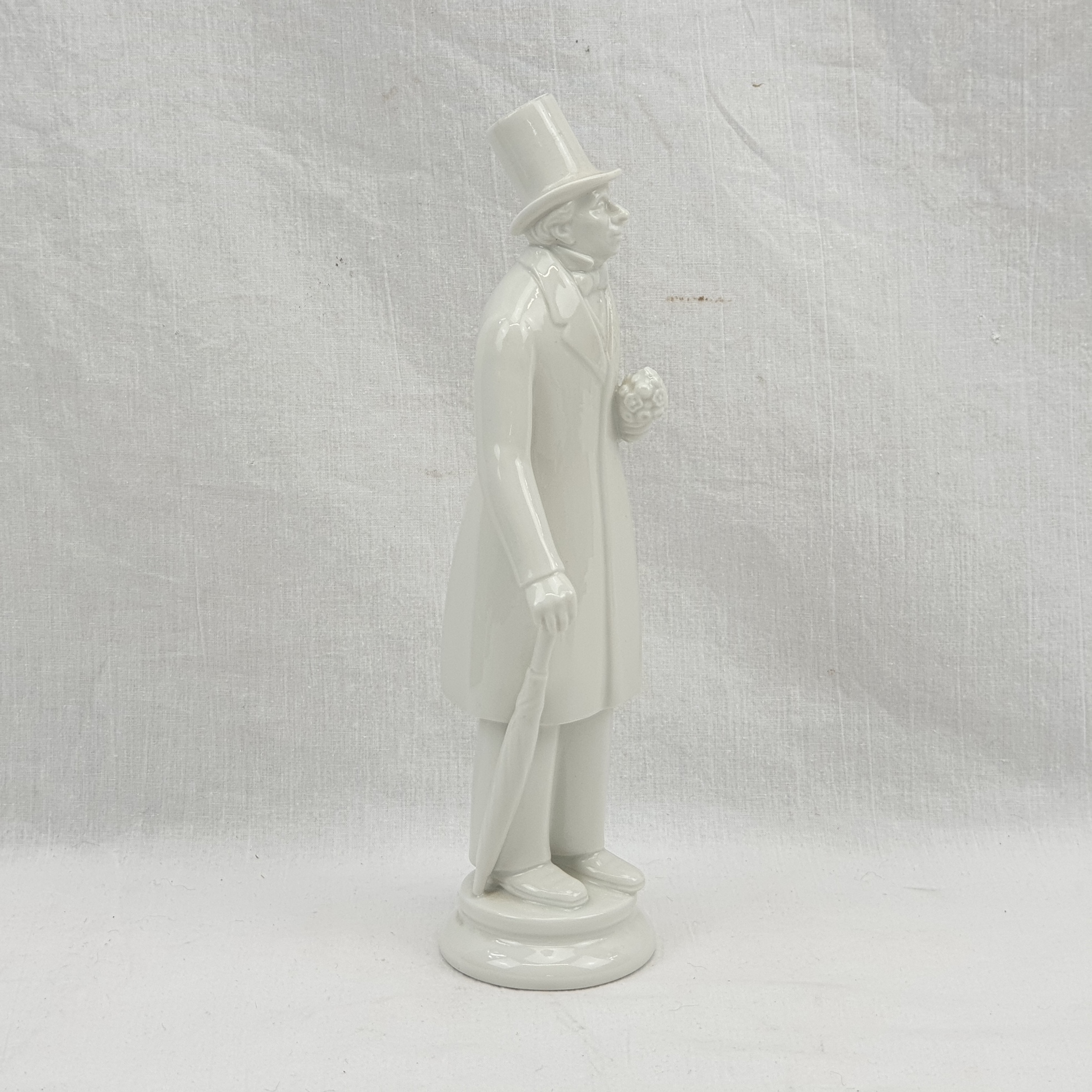 1940s Royal Copenhagen Hans Christian Anderson Plain White Ceramic Figurine 5