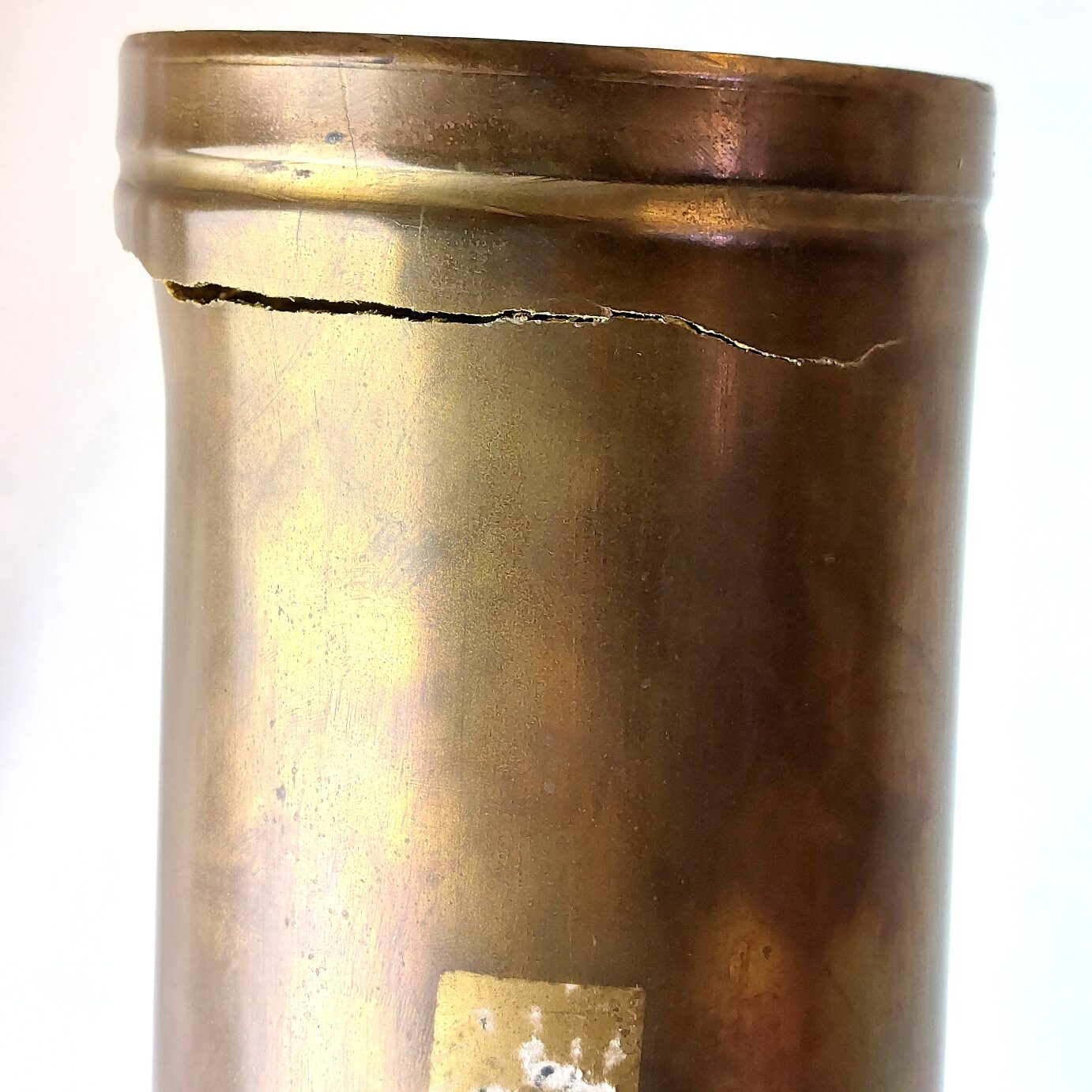 British Army, Cold War 1958–1981, 120mm WOMBAT BAT MOBAT HESH L19A3 Inert Shell & Brass Case (20)