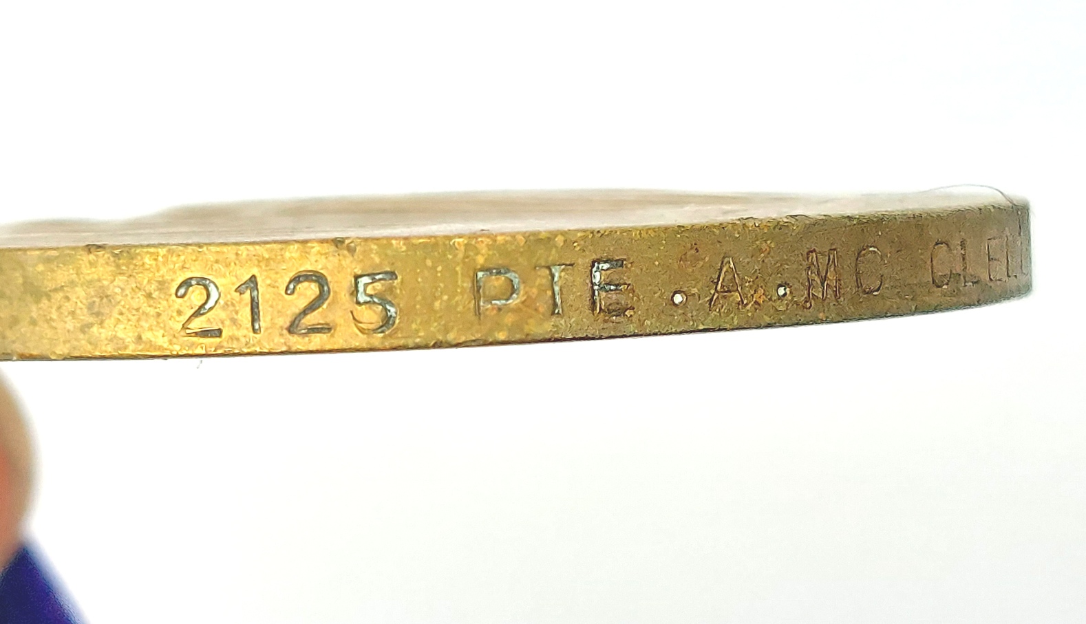 British, WW1, Named Victory Medal – 2125 Pte A. McClelland, Loyal North Lancashire Regiment (5)