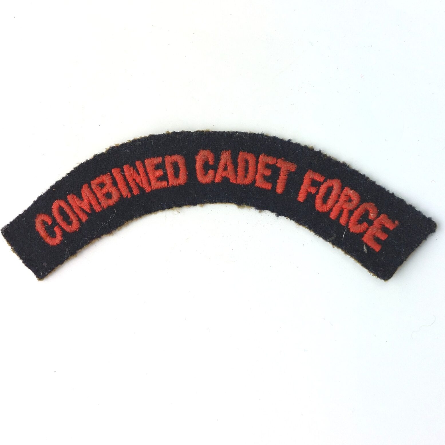 British, WWII Period, Combined Cadet Force Cloth Shoulder Title Formation Flash (1)