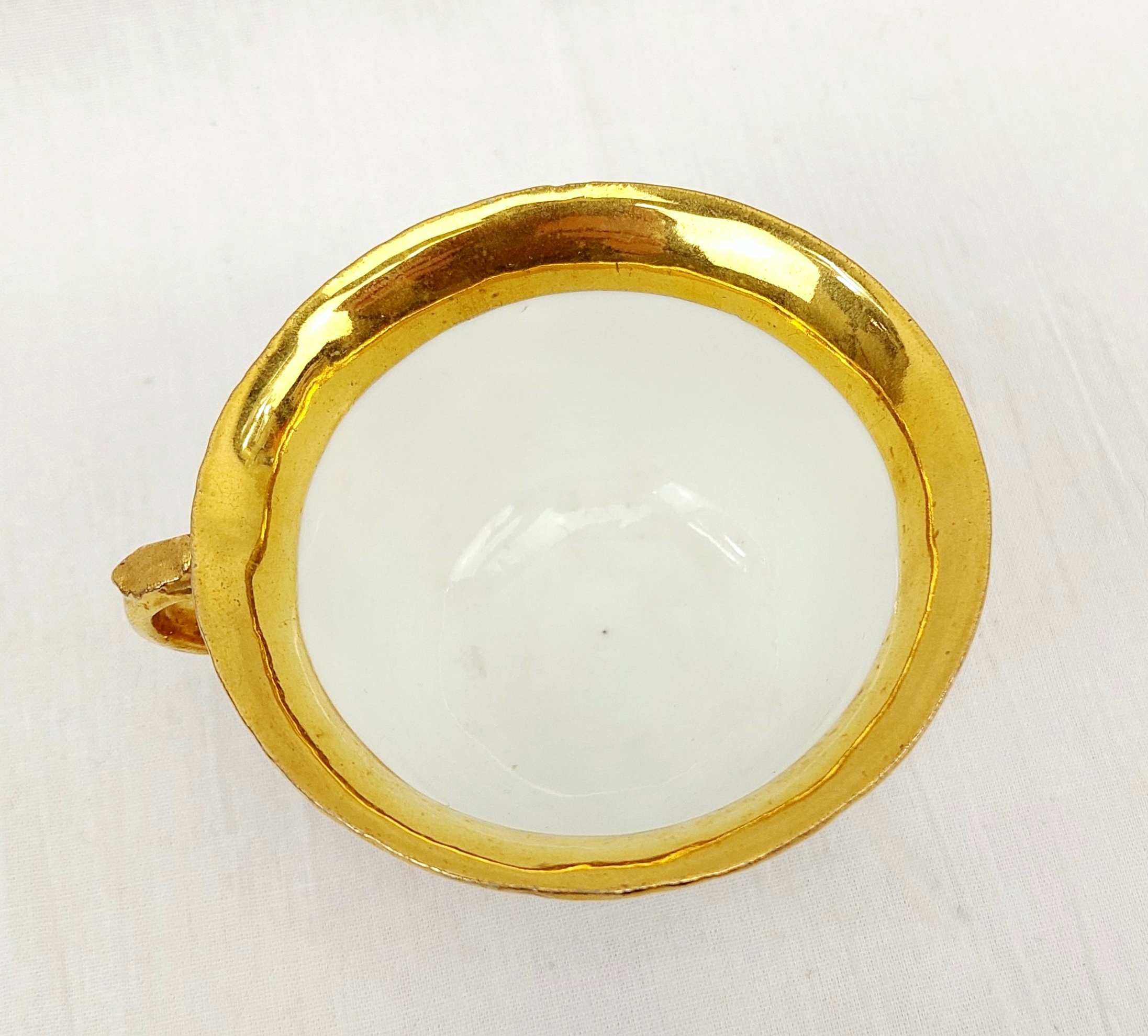 Circa 1880 - 1900 Meissen Acanthus Leaf Porcelain Cup And Saucer 8