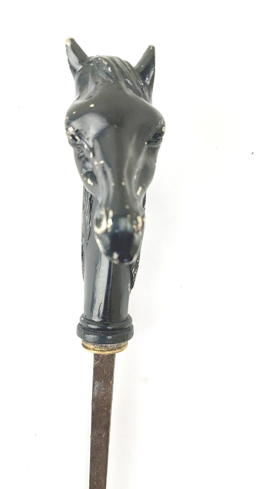European, Late 19th Early 20th Century, Horse-Head Sword Stick Cane with Concea (3)