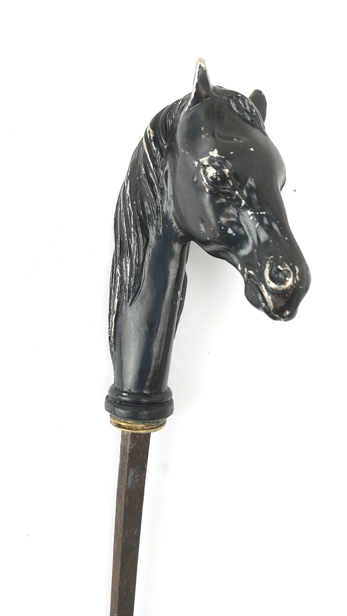 European, Late 19th Early 20th Century, Horse-Head Sword Stick Cane with Concea (4)