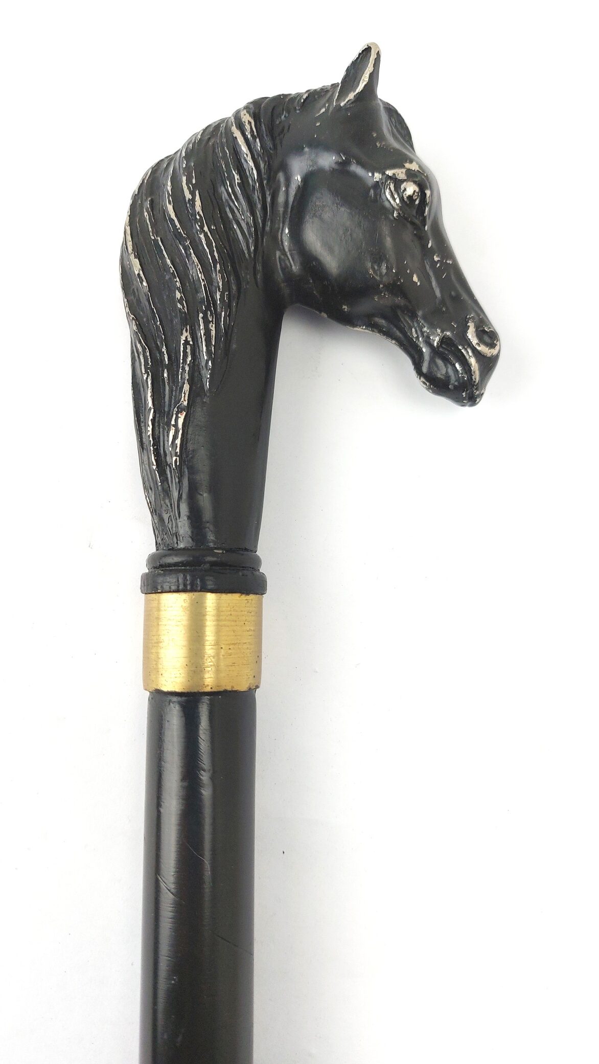 European, Late 19th Early 20th Century, Horse-Head Sword Stick Cane with Conceale (1)