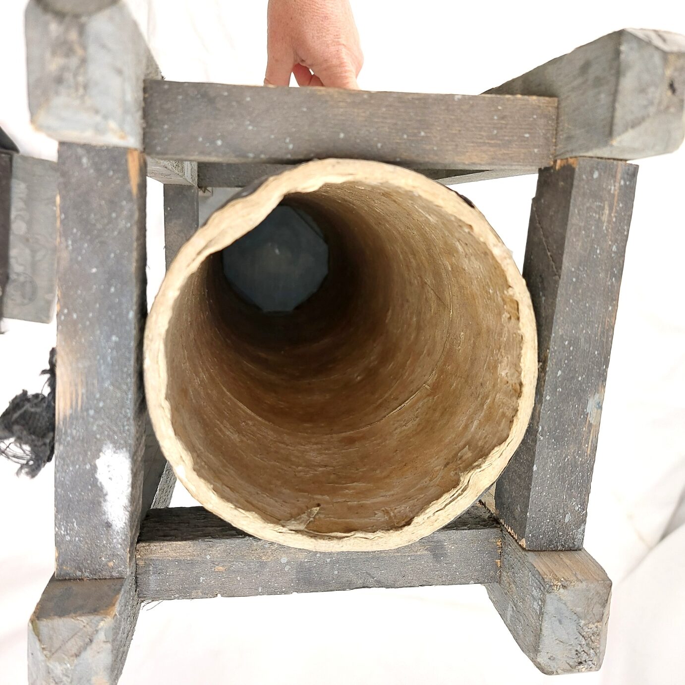 German, WW2, Waffen-SS SS-Flak-Abt Marked Ammunition Transport Tube & Wooden Transit Crate (4)