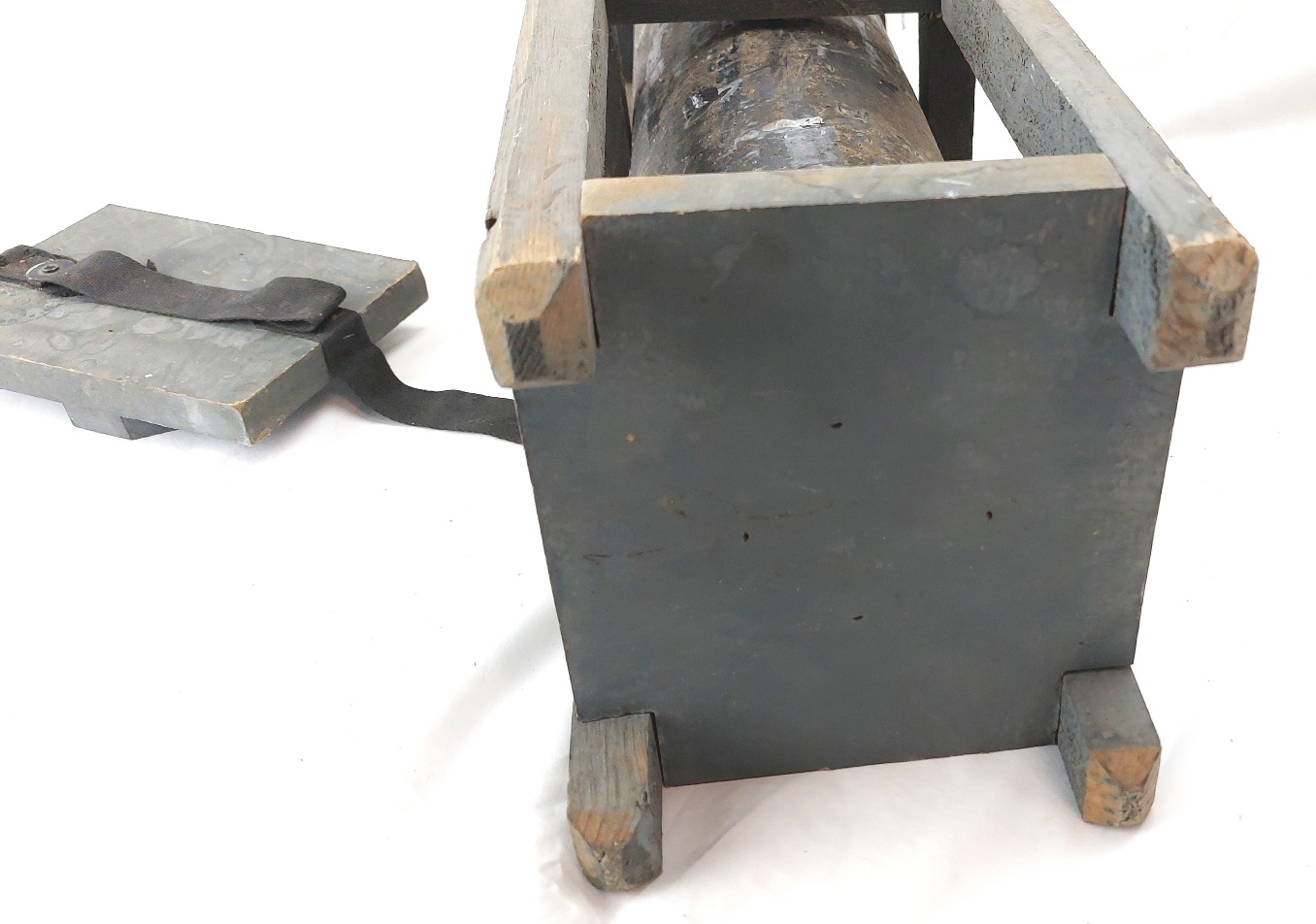 German, WW2, Waffen-SS SS-Flak-Abt Marked Ammunition Transport Tube & Wooden Transit Crate (6)